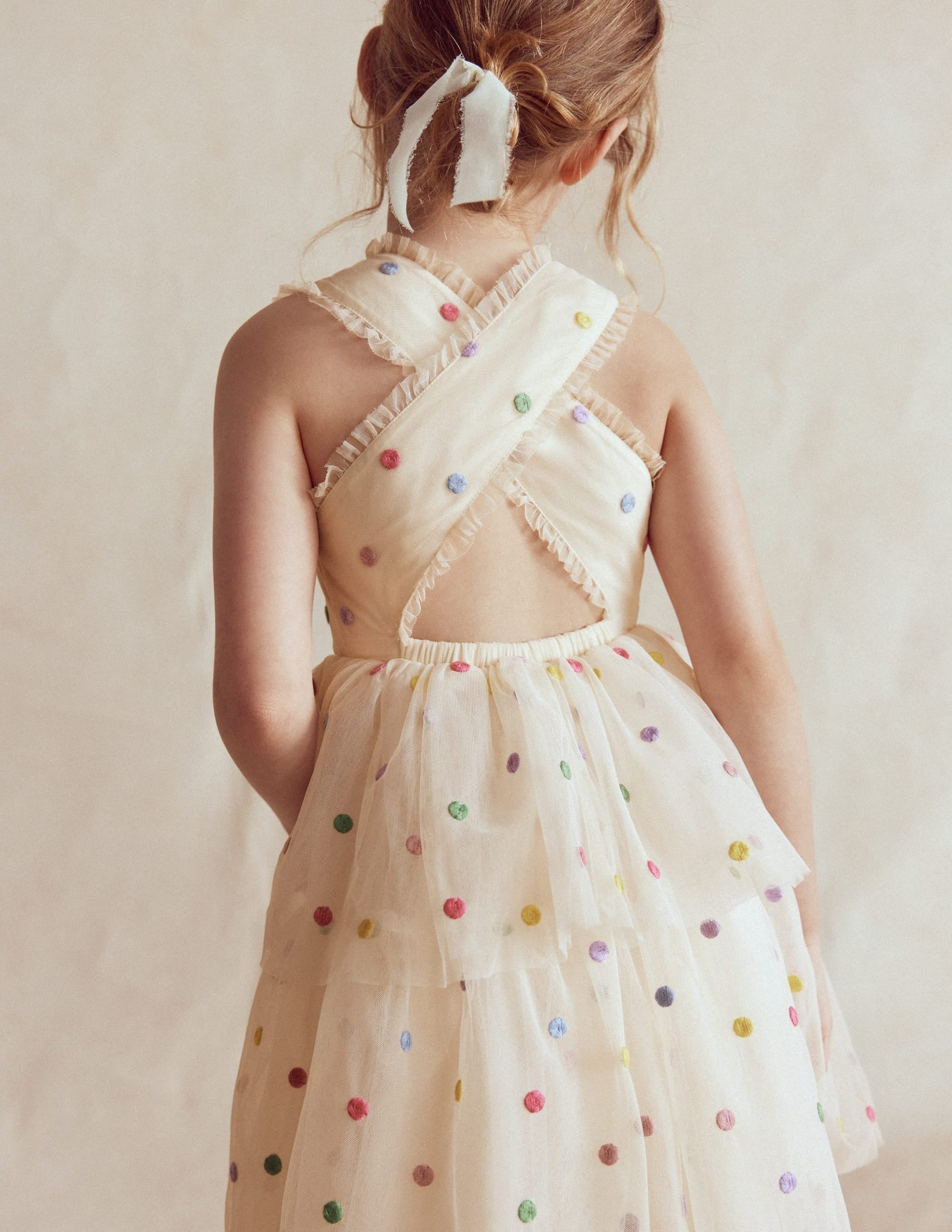 Spot Occasion Dress-Soft Ivory Multi Spot - Image 3