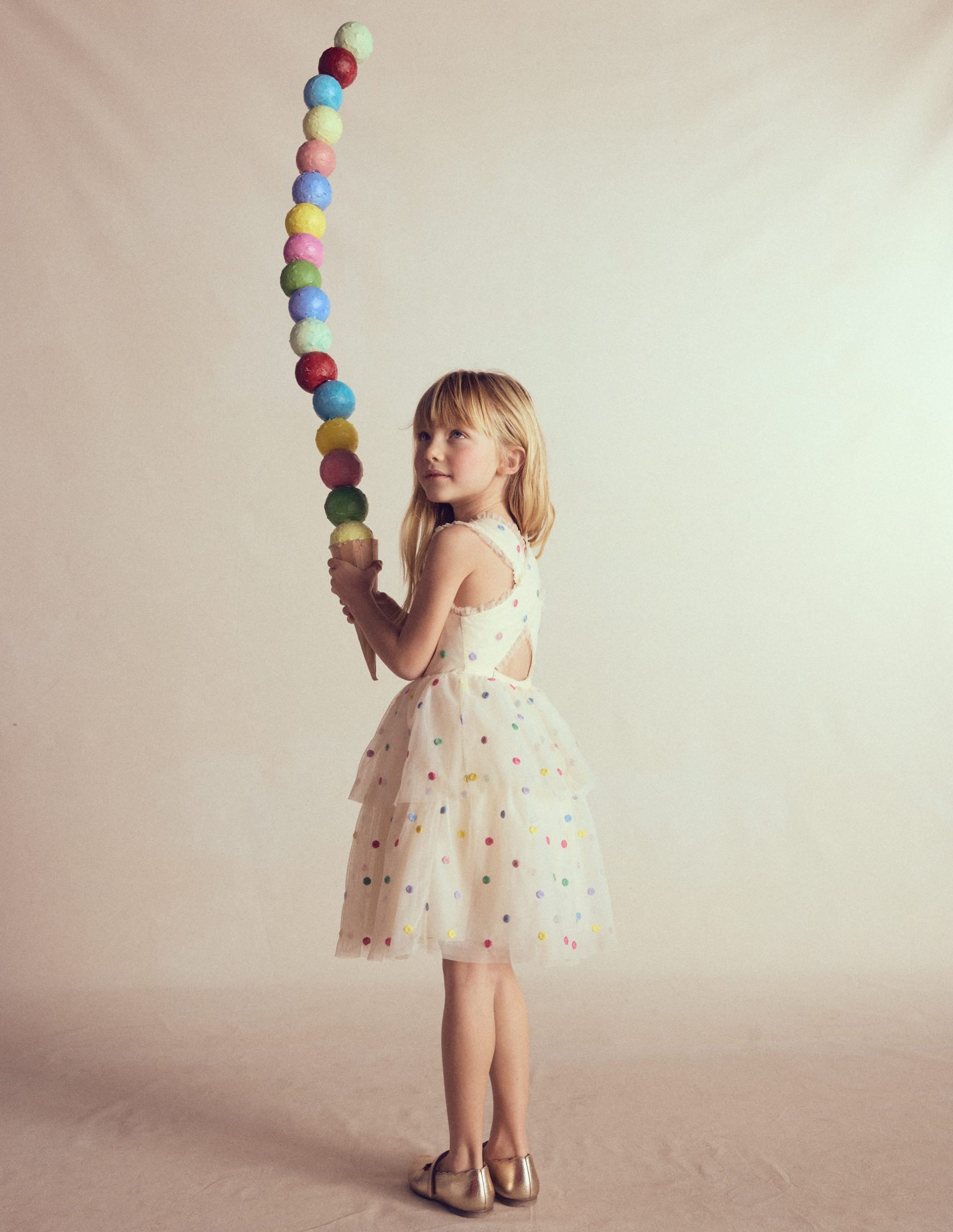 Spot Occasion Dress-Soft Ivory Multi Spot - Image 8