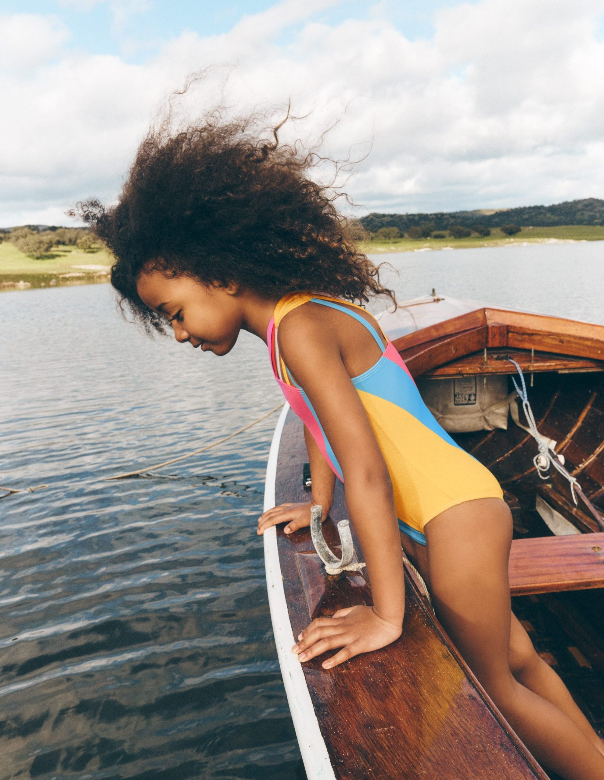 One Shoulder Ray Swimsuit-Rainbow - Image 6