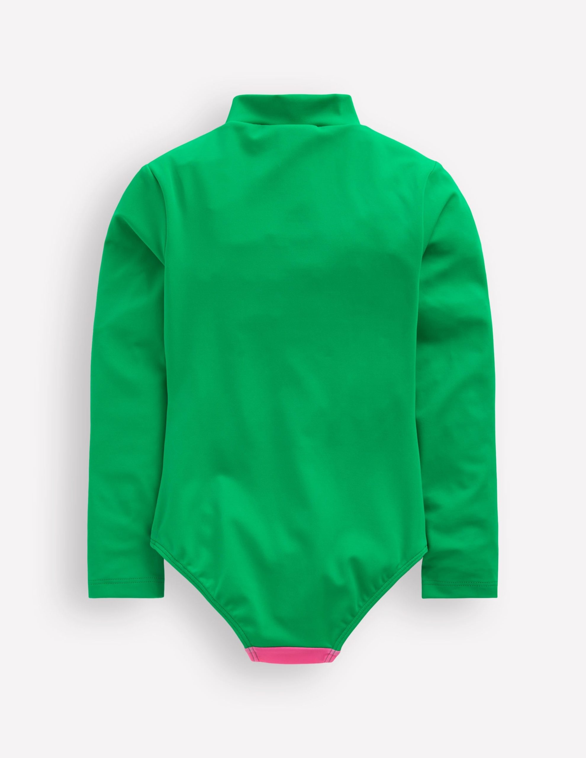 Fun Long-sleeved Swimsuit-Bright Emerald Fish - Image 2