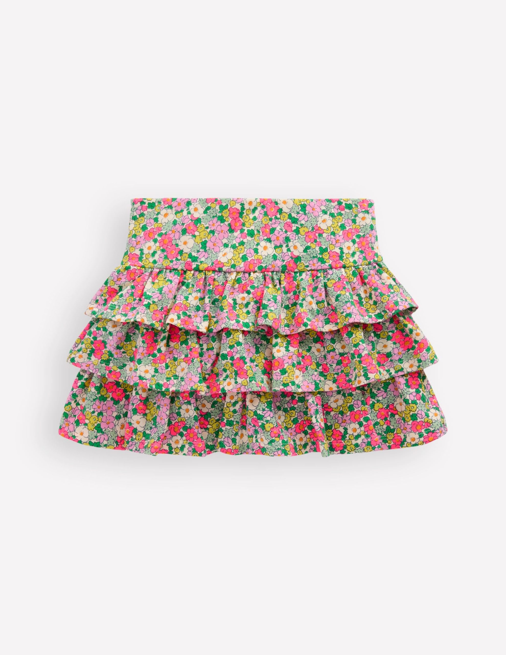Frill Jersey Skort-Multi Summer Flowerbed - Image 2