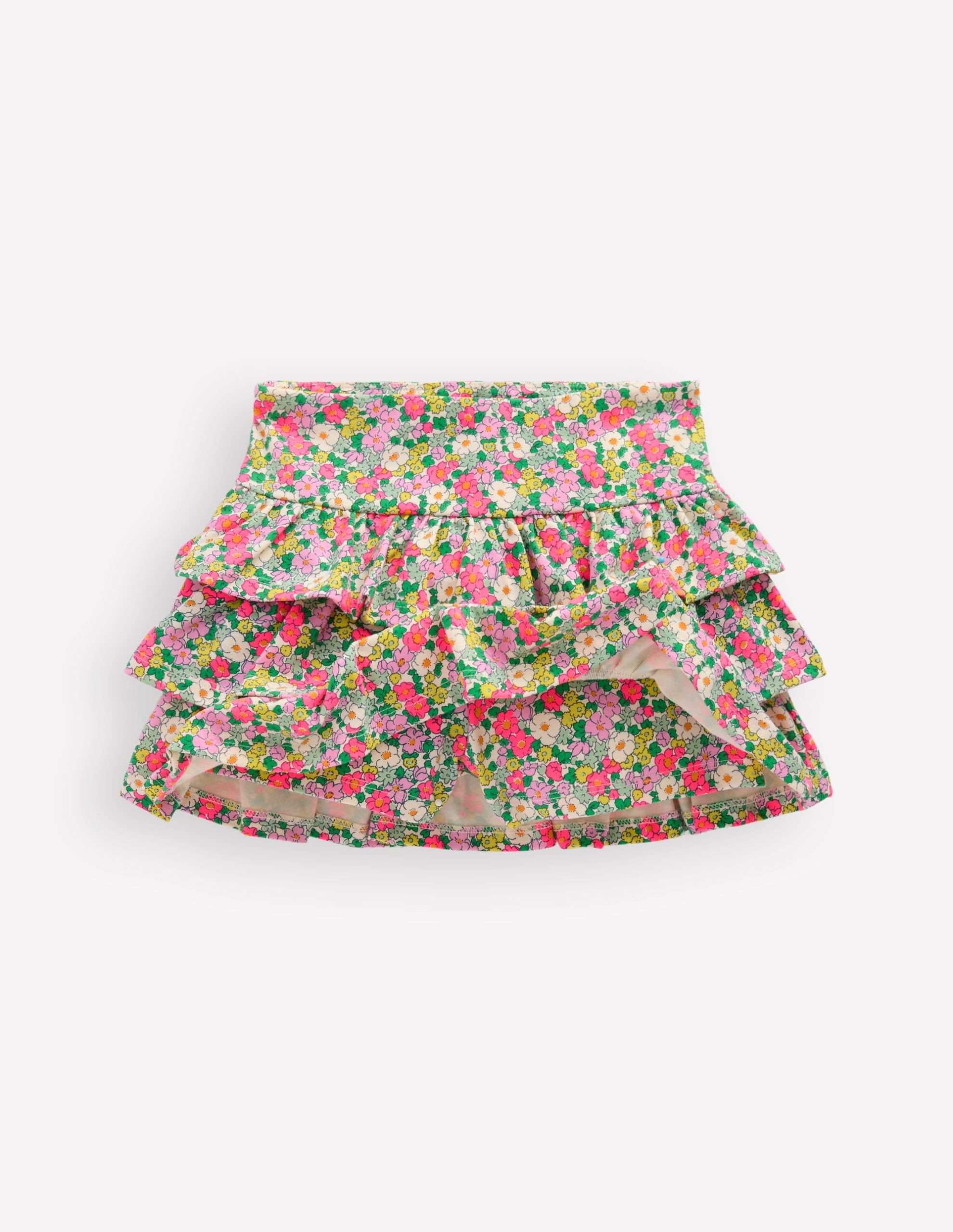 Frill Jersey Skort-Multi Summer Flowerbed - Image 4