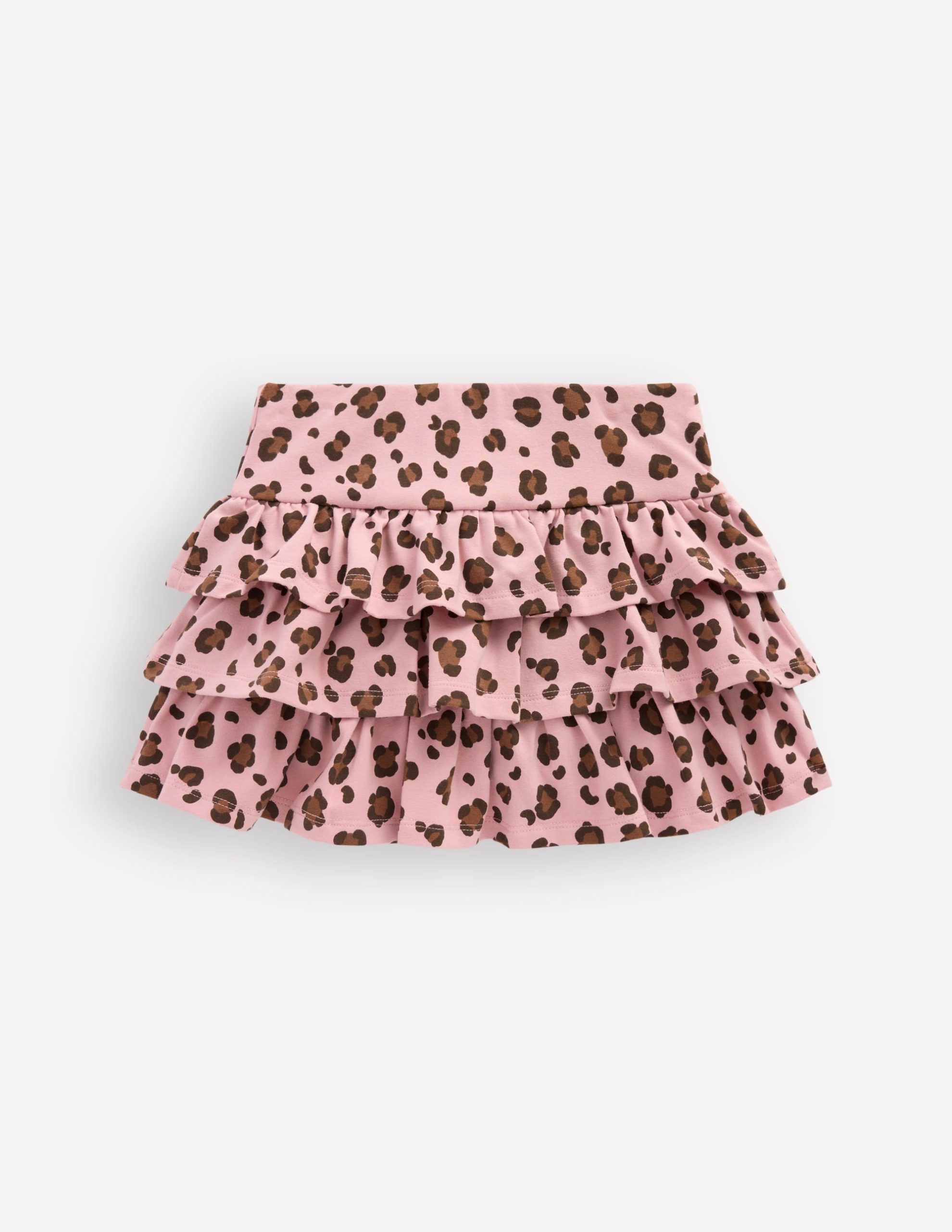 Frill Jersey Skort-Pink Leopard - Image 2