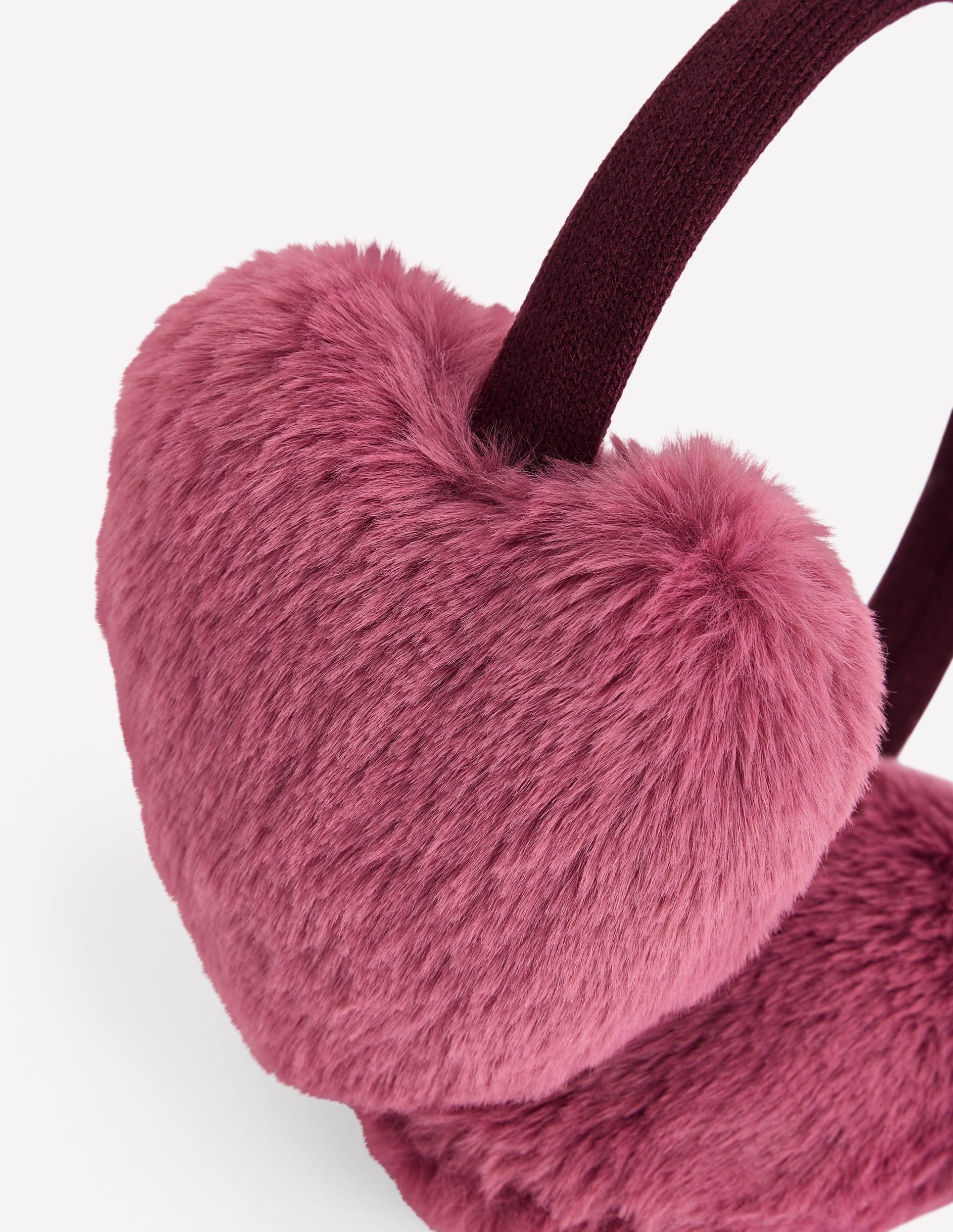 Novelty Ear Muffs-Pink Heather Heart - Image 2