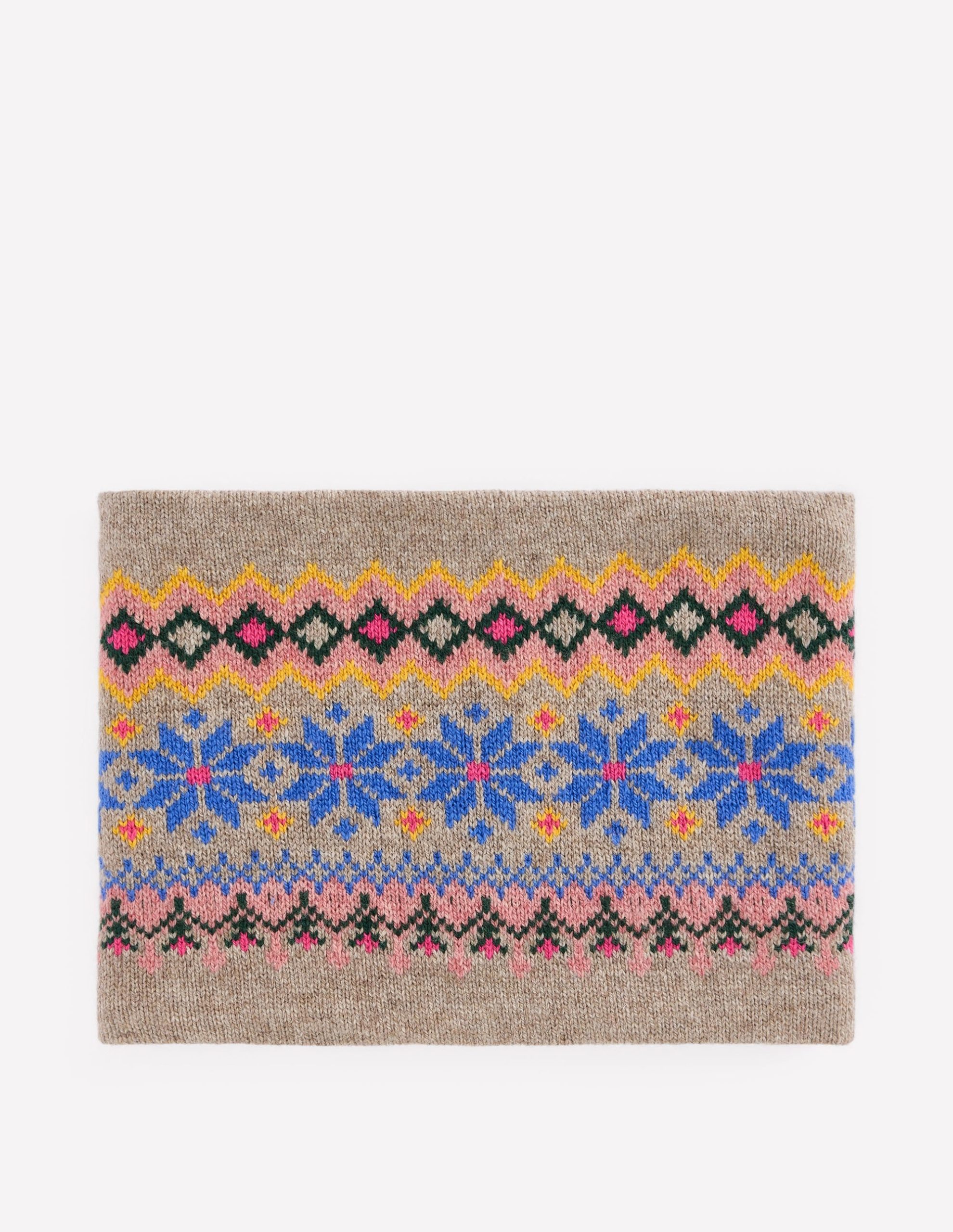 Fair Isle Snood-Mink Melange
