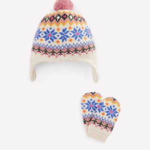 Baby Fair Isle Knitted Set-Oatmeal Marl