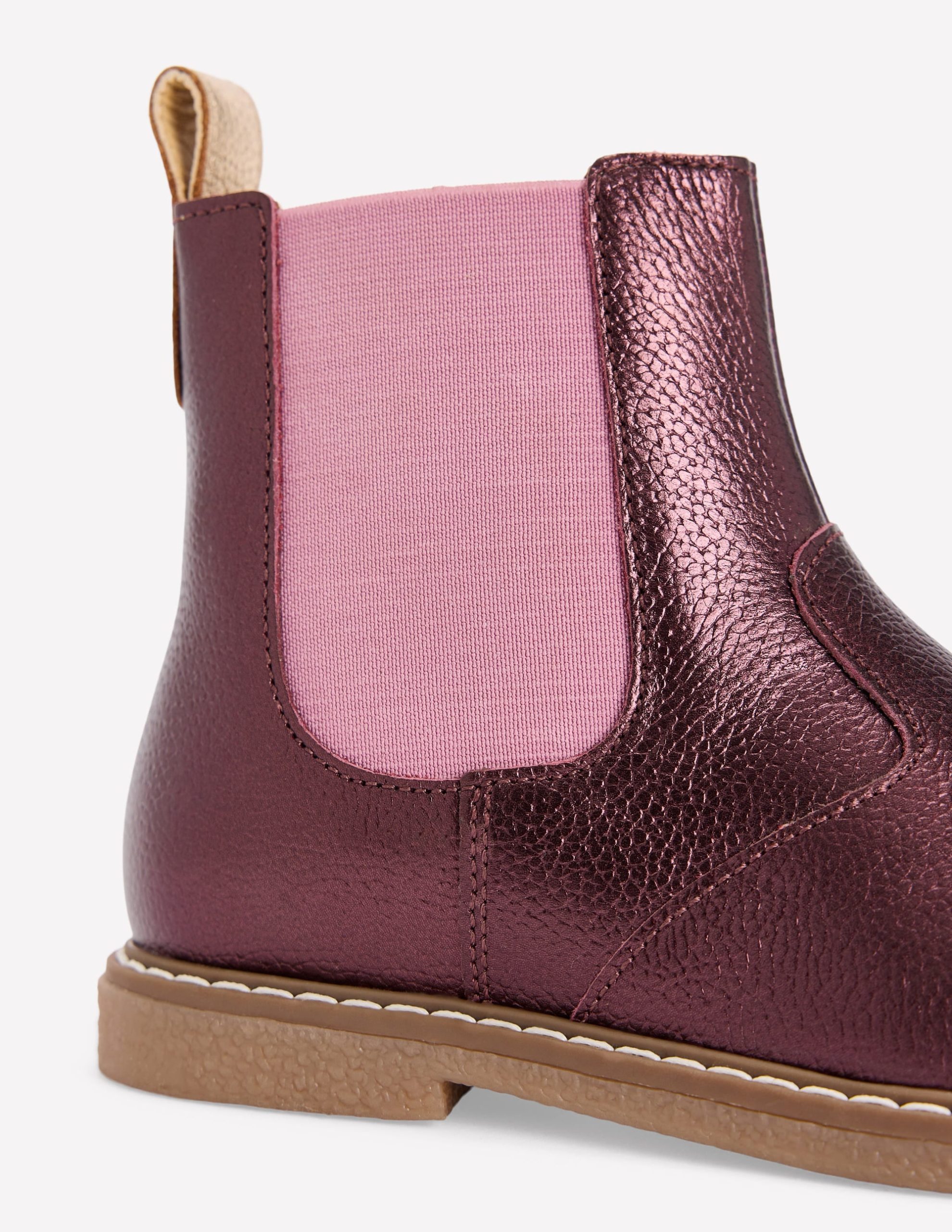 Leather Chelsea Boots-Metallic - Image 3