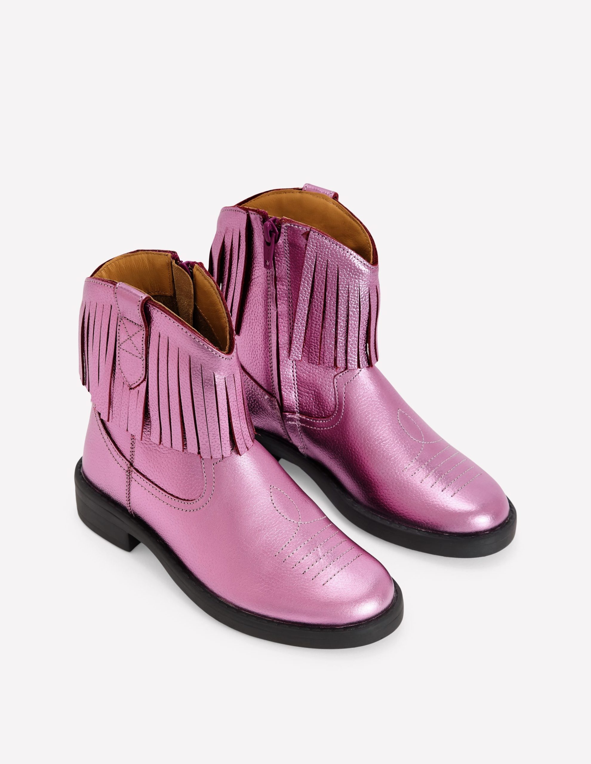 Western Boots-Pink Metallic - Image 2