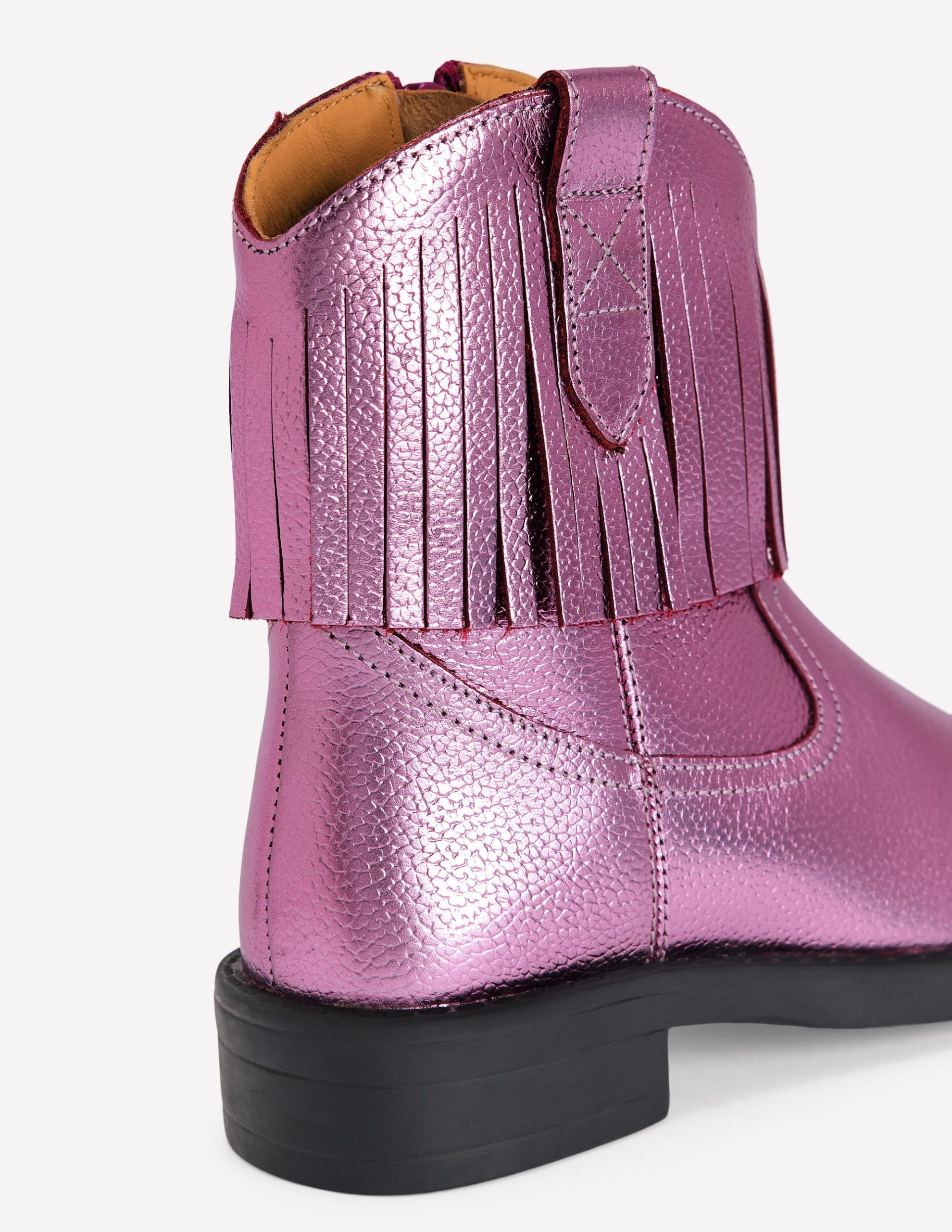 Western Boots-Pink Metallic - Image 3