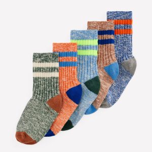 5-pack Twist Socks-Multi Stripes