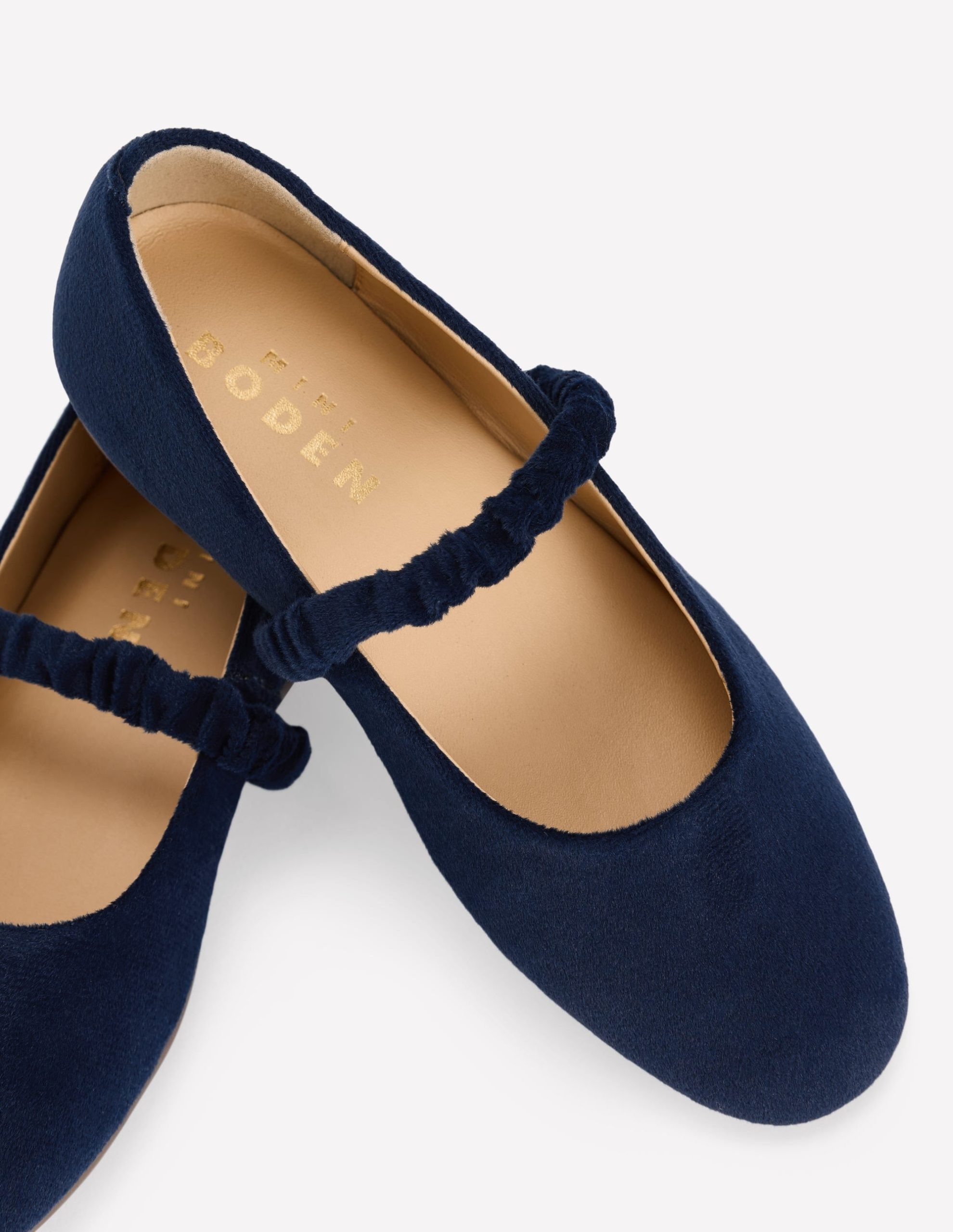 Velvet Mary Janes-College Navy - Image 3