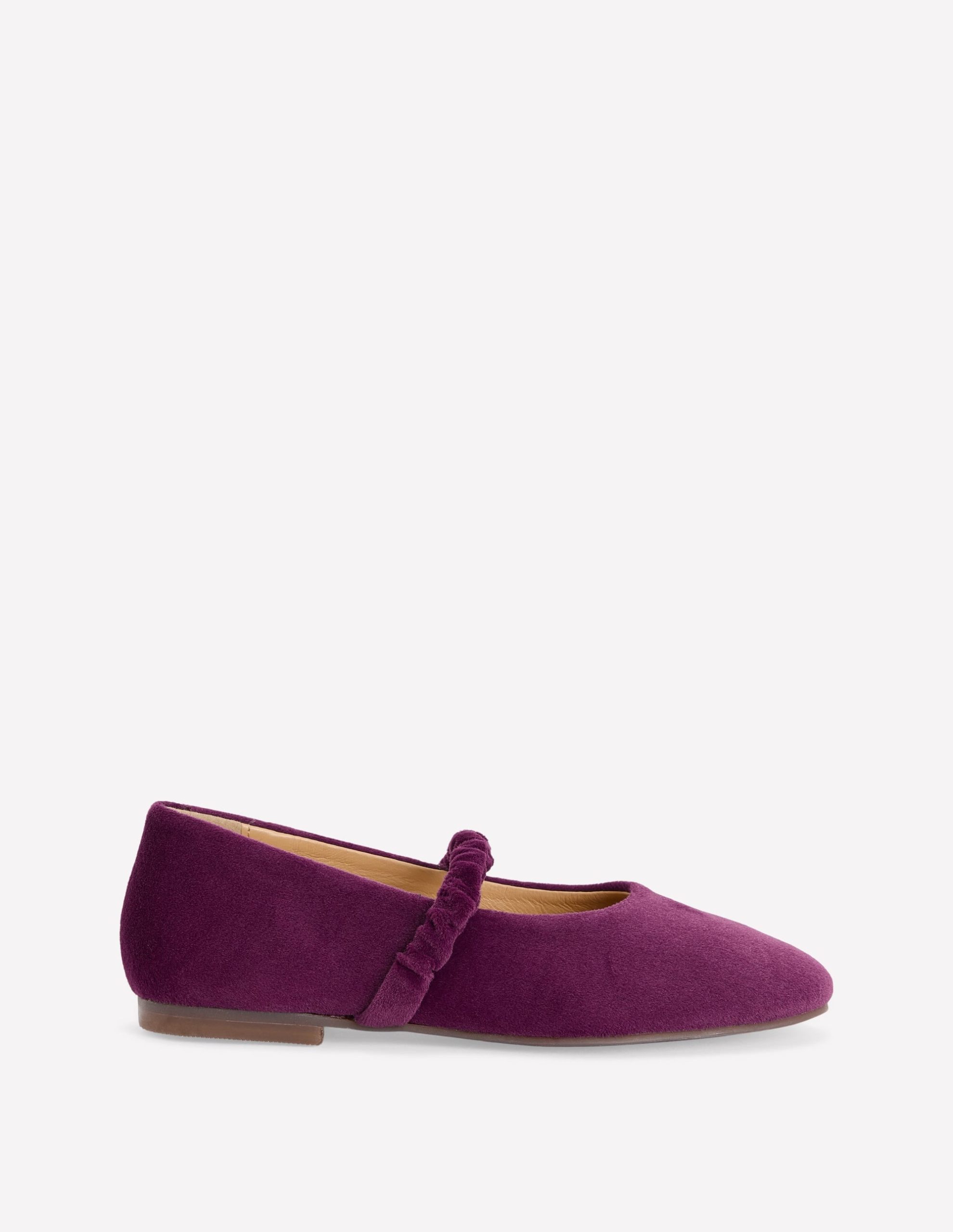 Velvet Mary Janes-Deep Wisteria