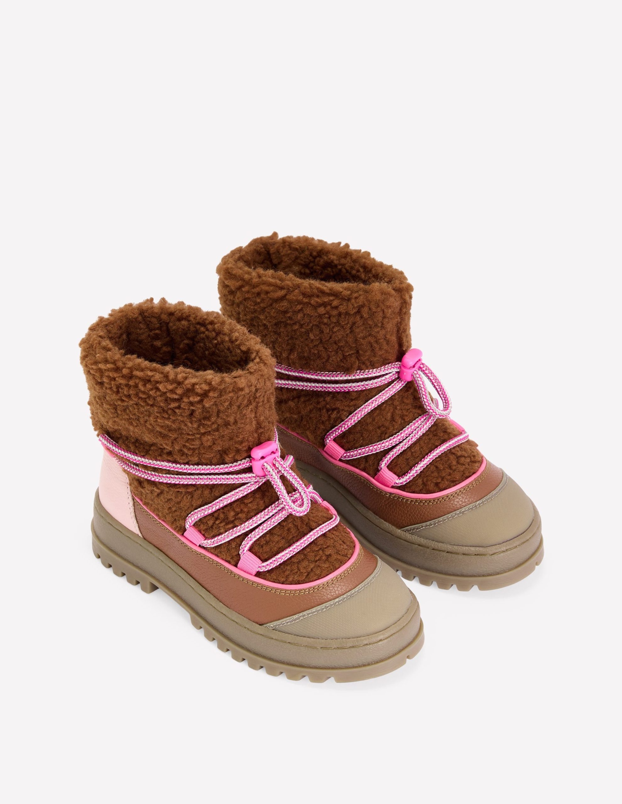 Borg Adventure Boots-Pink and Brown - Image 2