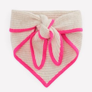 Triangle Knitted Scarf-Oatmeal Marl