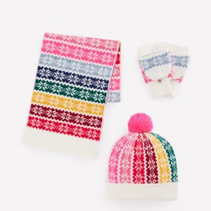 Fair Isle Knitted Set-Rainbow Snowflake
