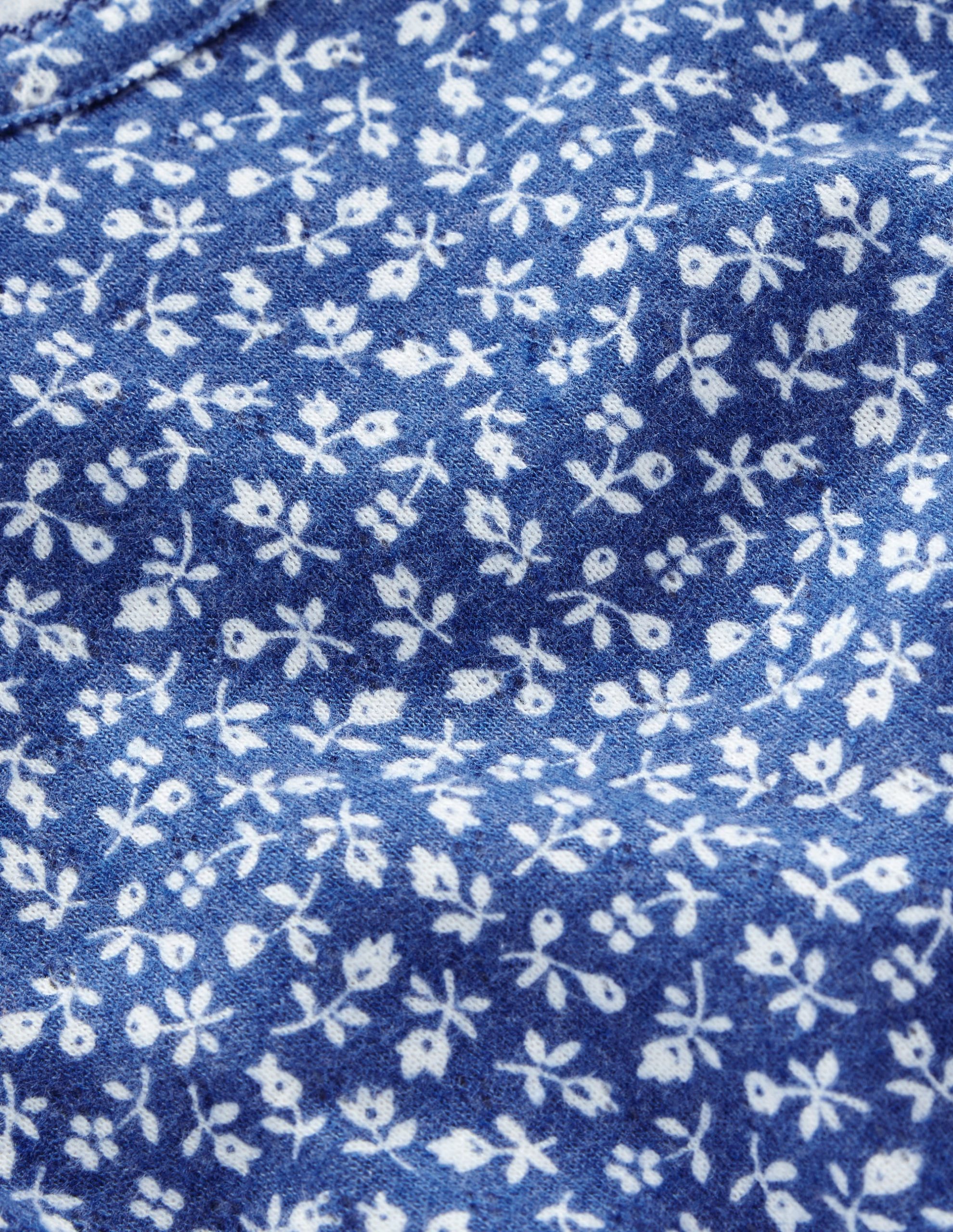 Long Sleeve Pointelle Top-Bluejay Ditsy Floral - Image 2