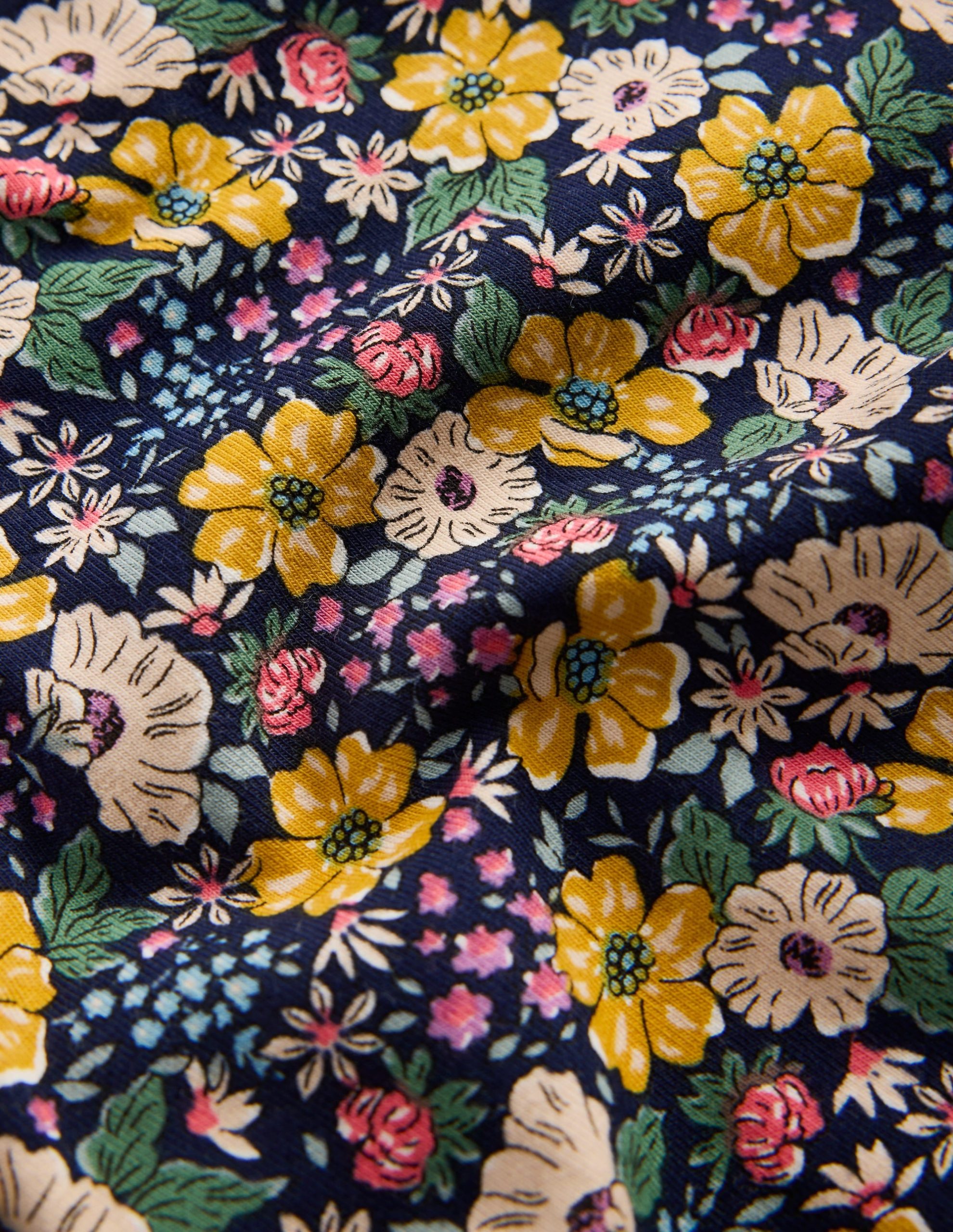 Fun Leggings-French Navy Mixed Flowerbed - Image 3