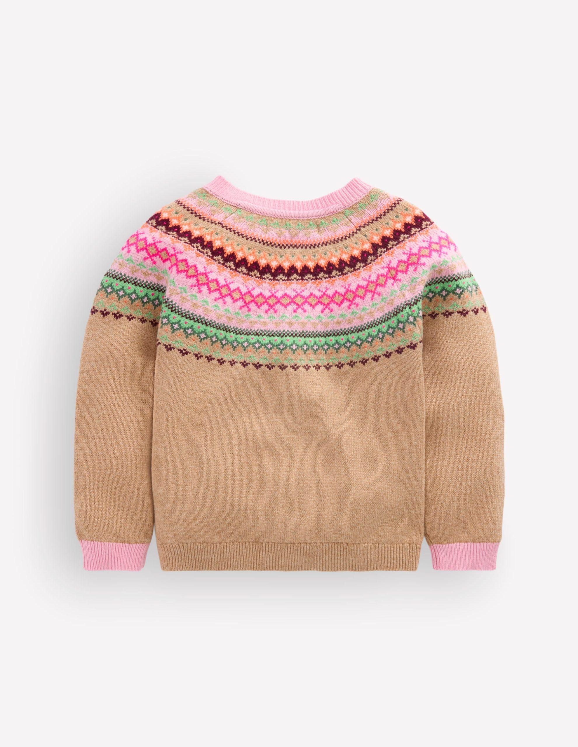 Edie Fair Isle Cardigan-Camel Multi Yoke - Image 5