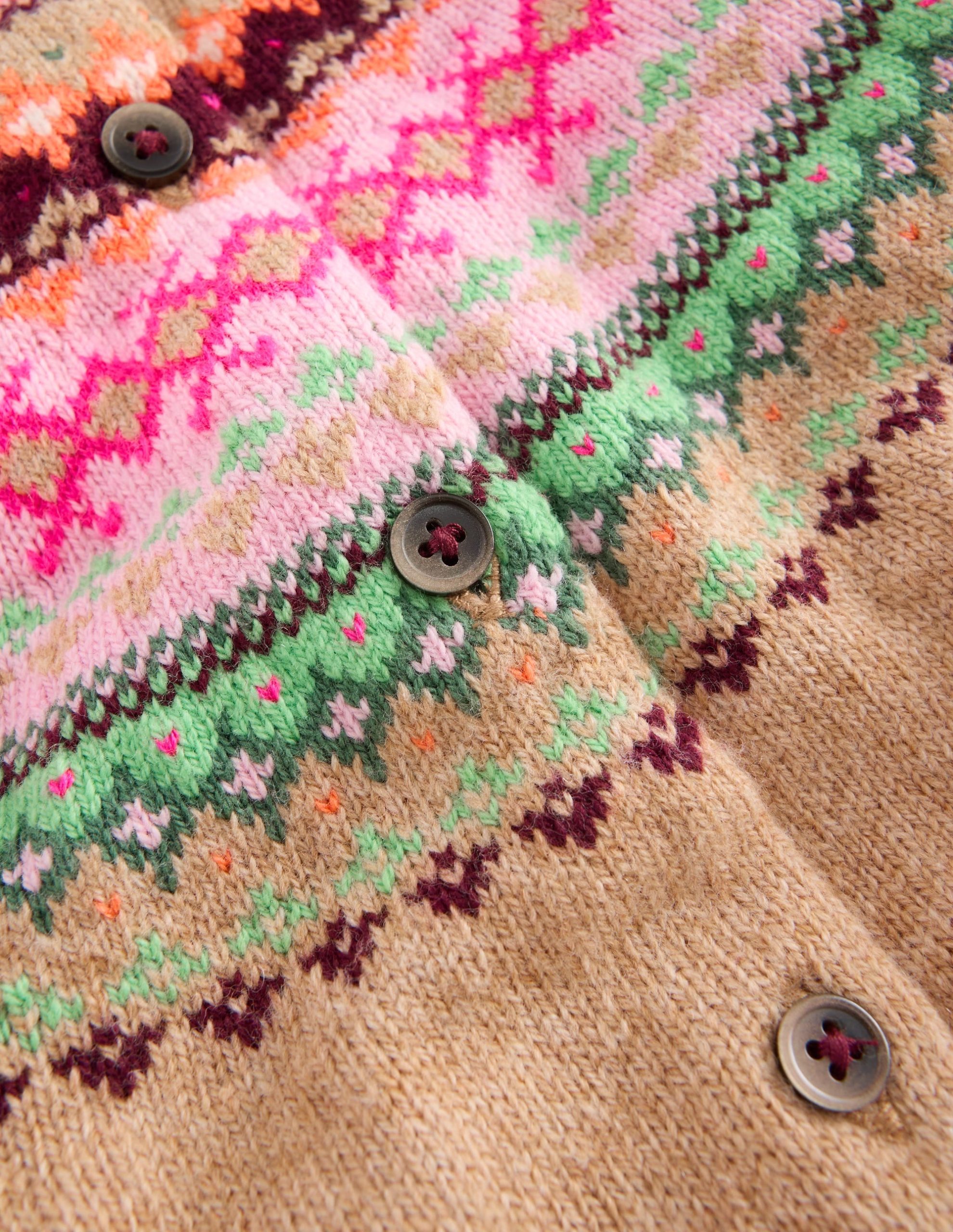 Edie Fair Isle Cardigan-Camel Multi Yoke - Image 6