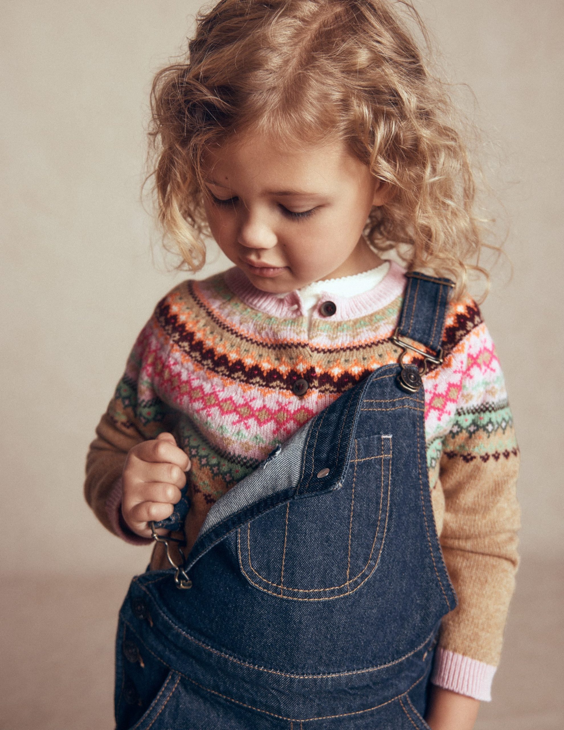 Edie Fair Isle Cardigan-Camel Multi Yoke - Image 3