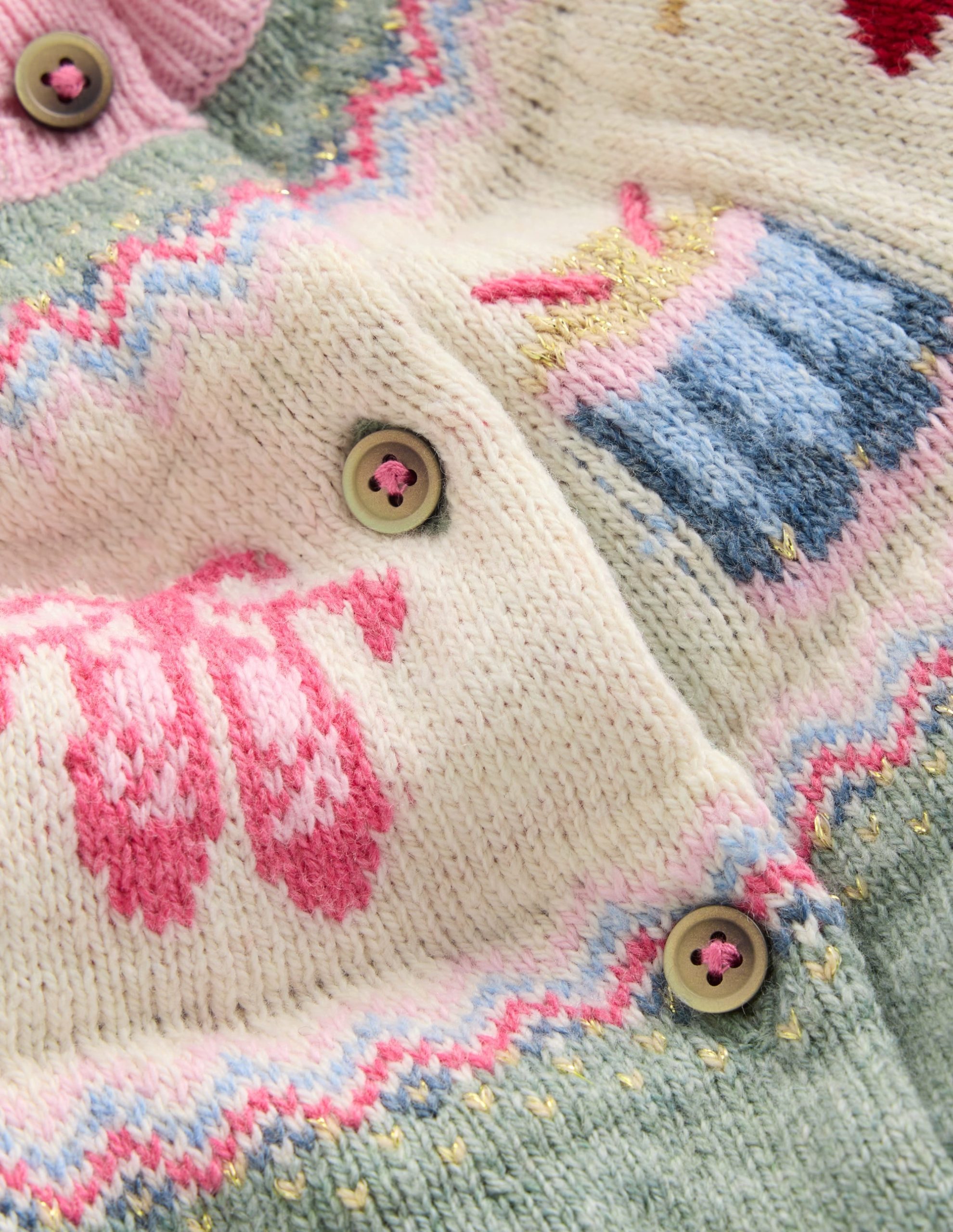 Edie Fair Isle Cardigan-Csarite Green Polar Post - Image 3