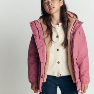 4-in-1 Waterproof Coat-Pink Heather