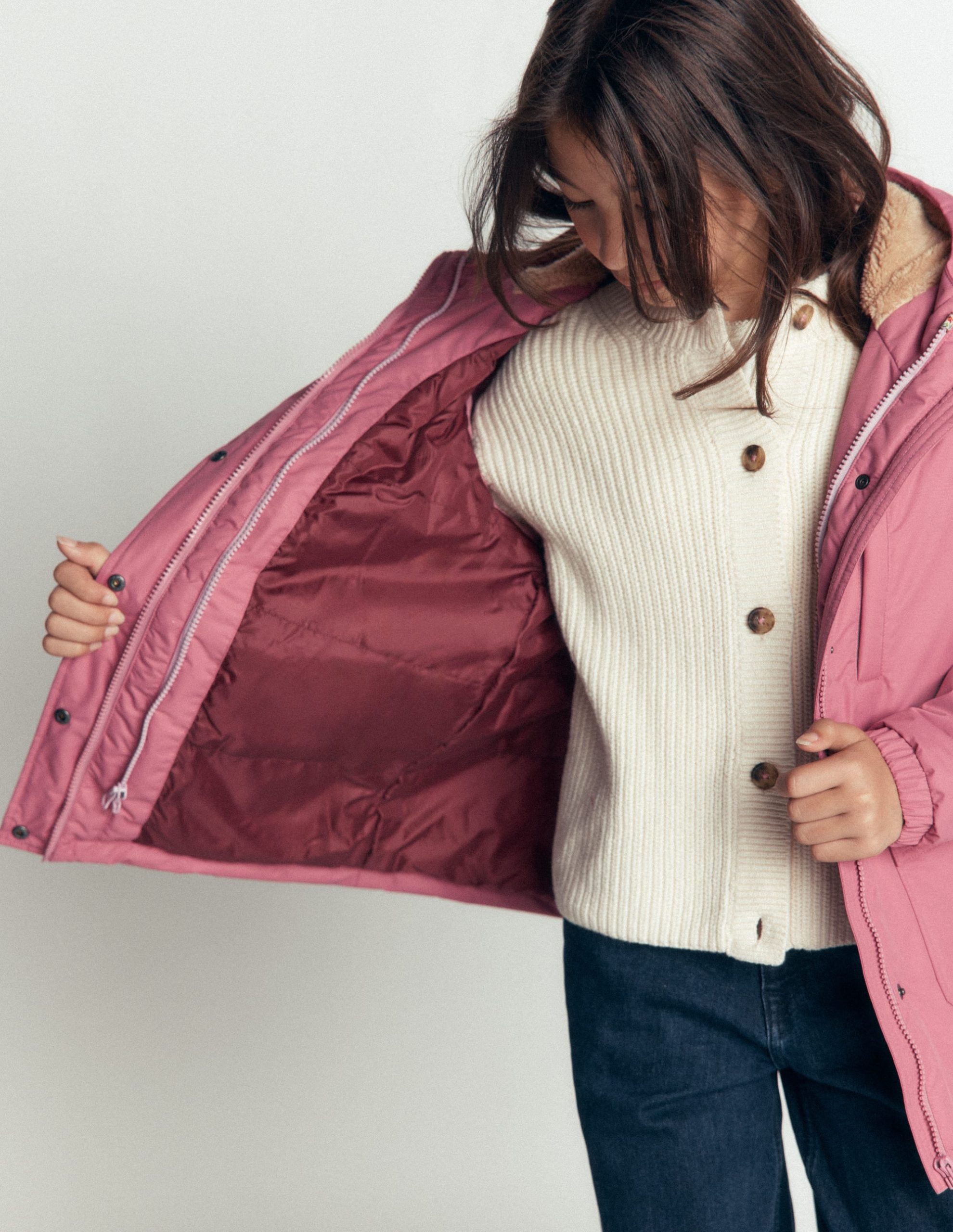 4-in-1 Waterproof Coat-Pink Heather - Image 6