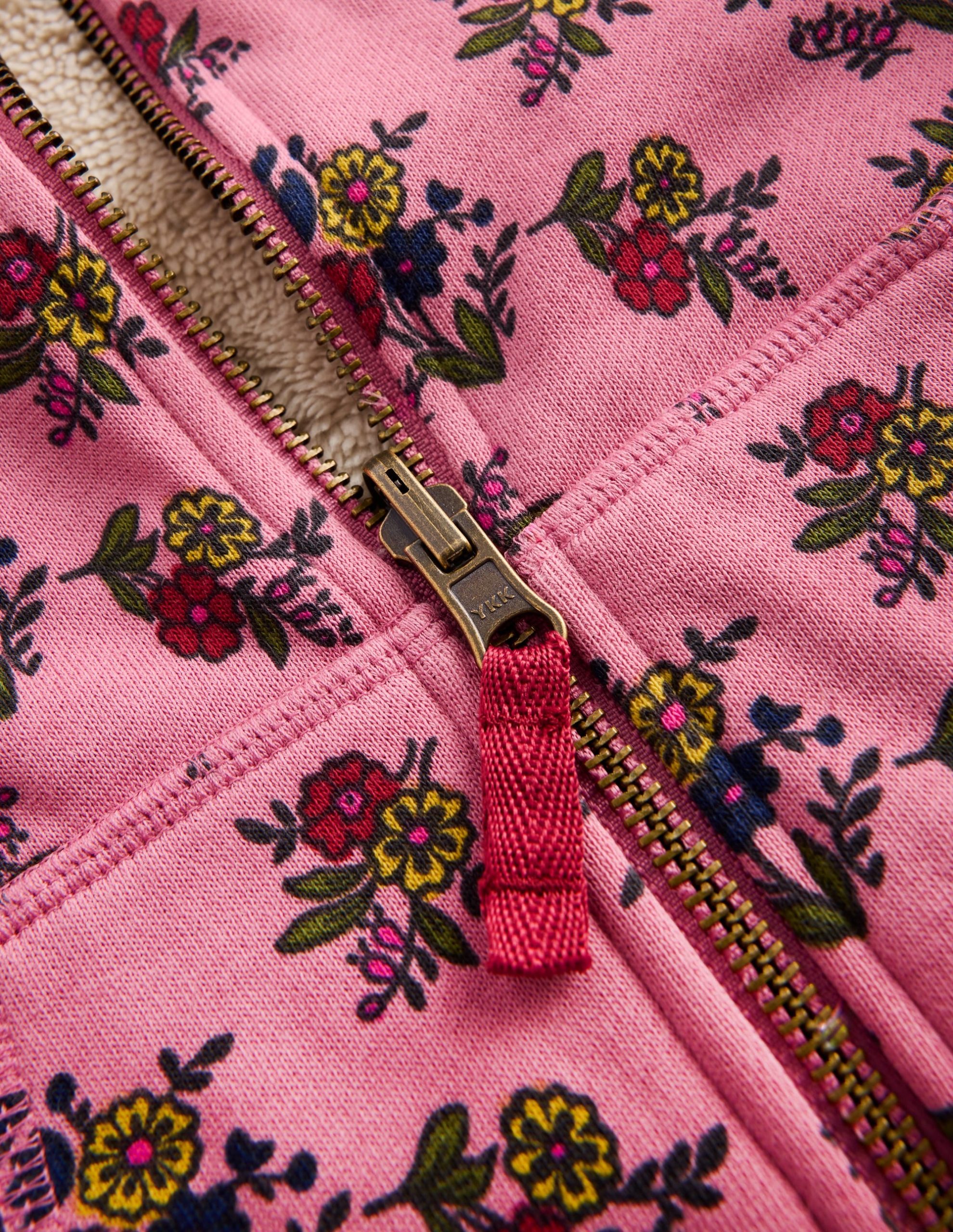 Reversible Borg Hoody-Dusty Rose Sprouting Garden - Image 3