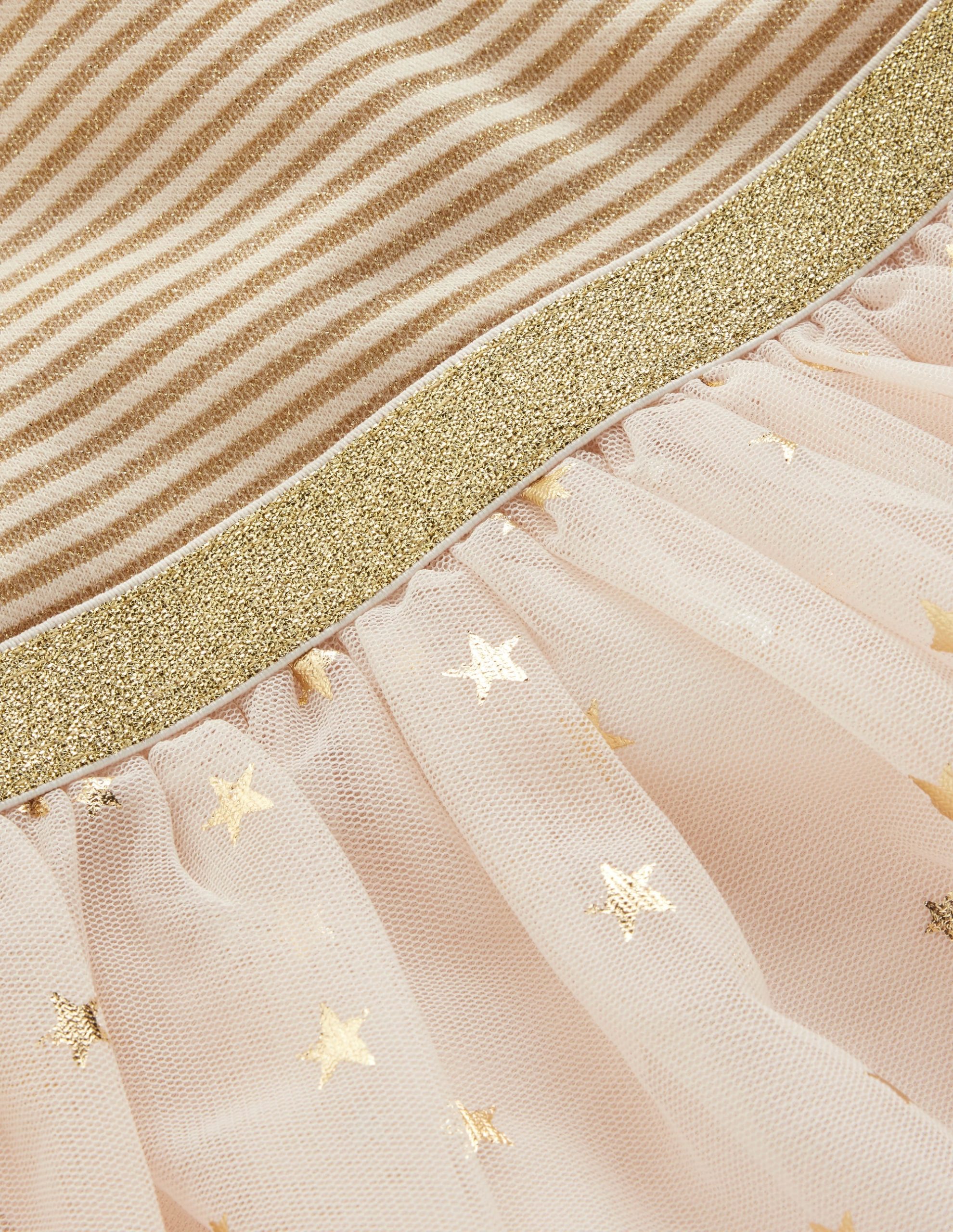 Twirly Tulle Mix Dress-Ivory/Gold - Image 2