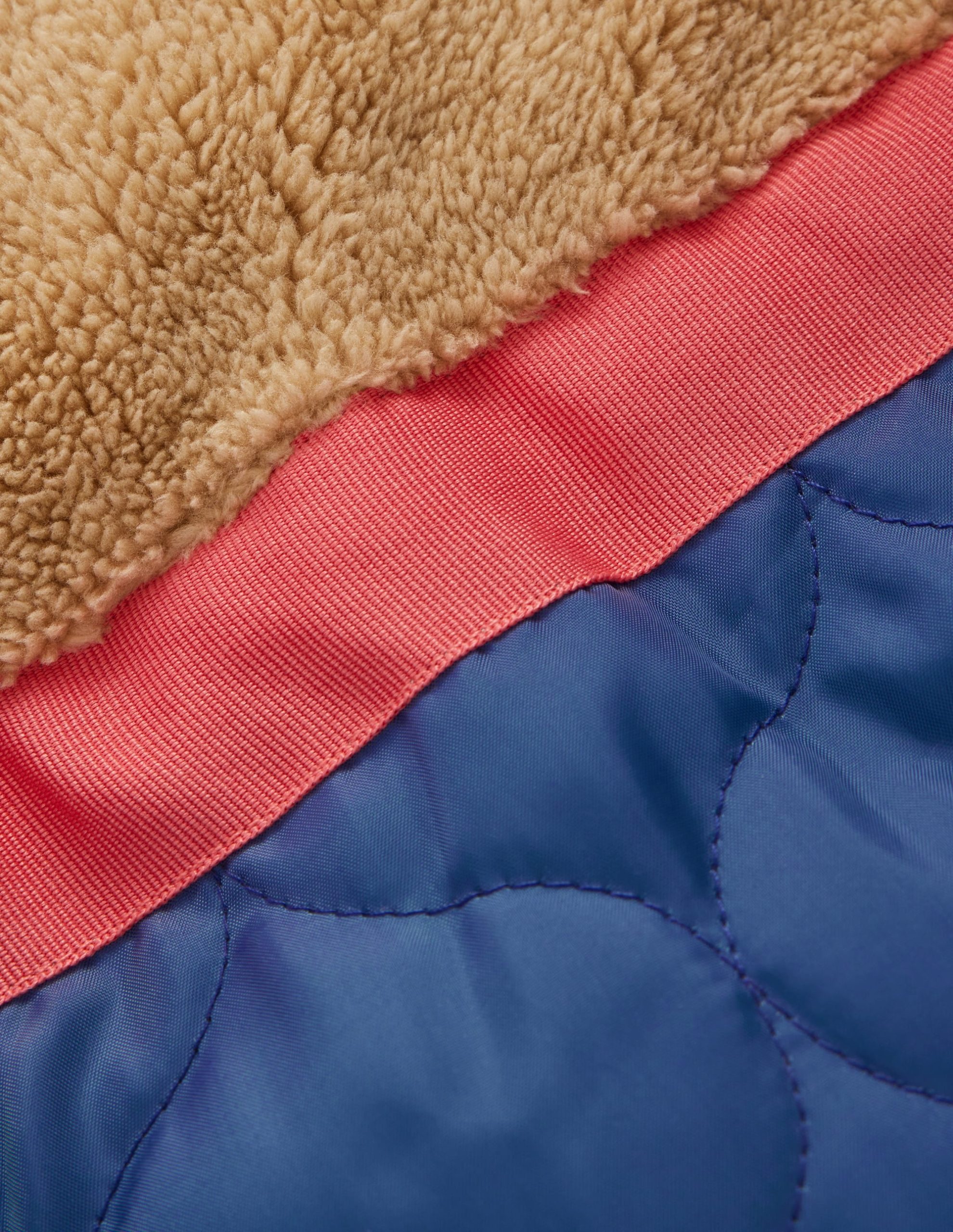 Fun Padded Coat-Oil Blue Flowers - Image 5