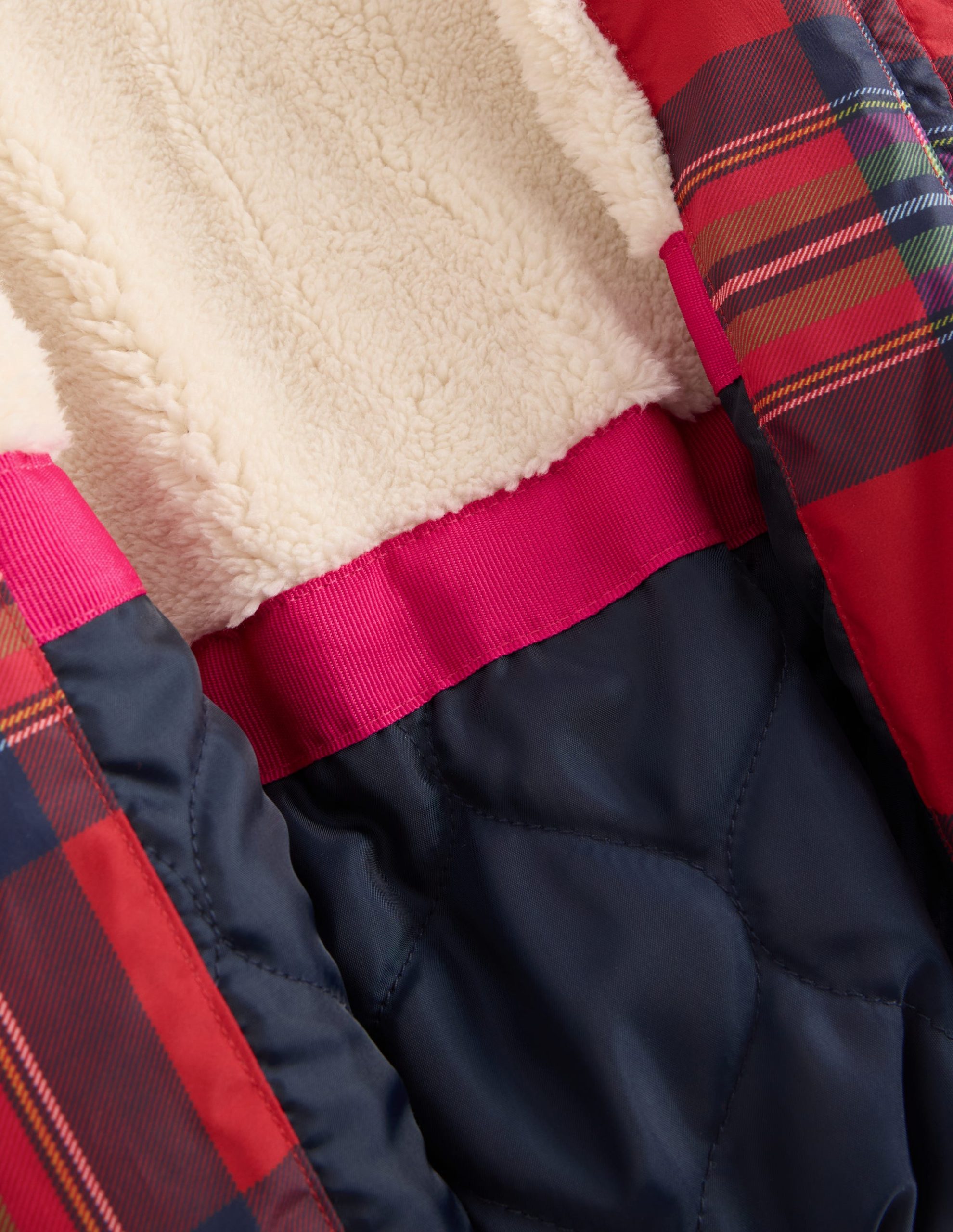 Fun Padded Coat-Red Check - Image 8