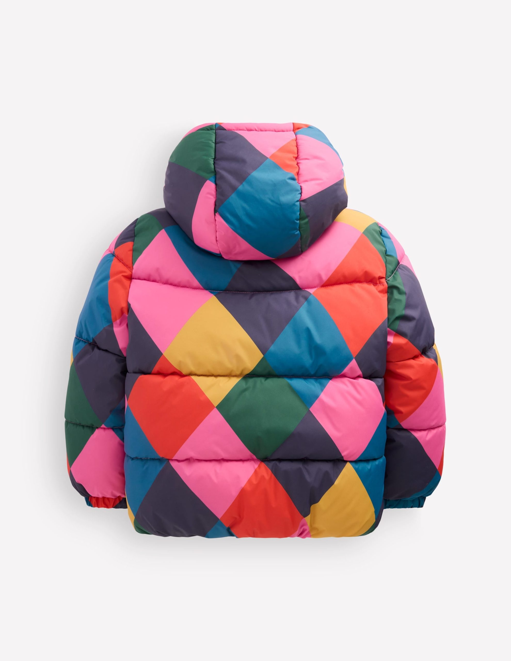 Fun Padded Coat-Multi Argyle - Image 2