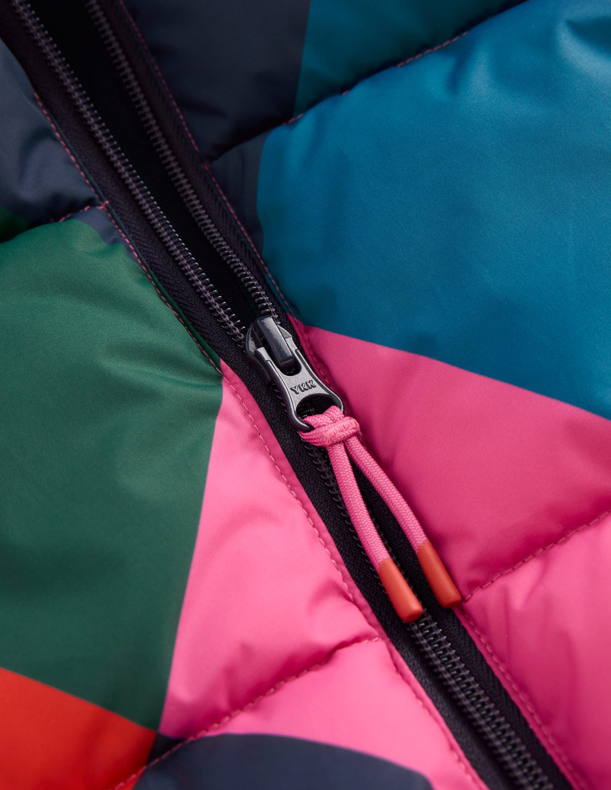 Fun Padded Coat-Multi Argyle - Image 3
