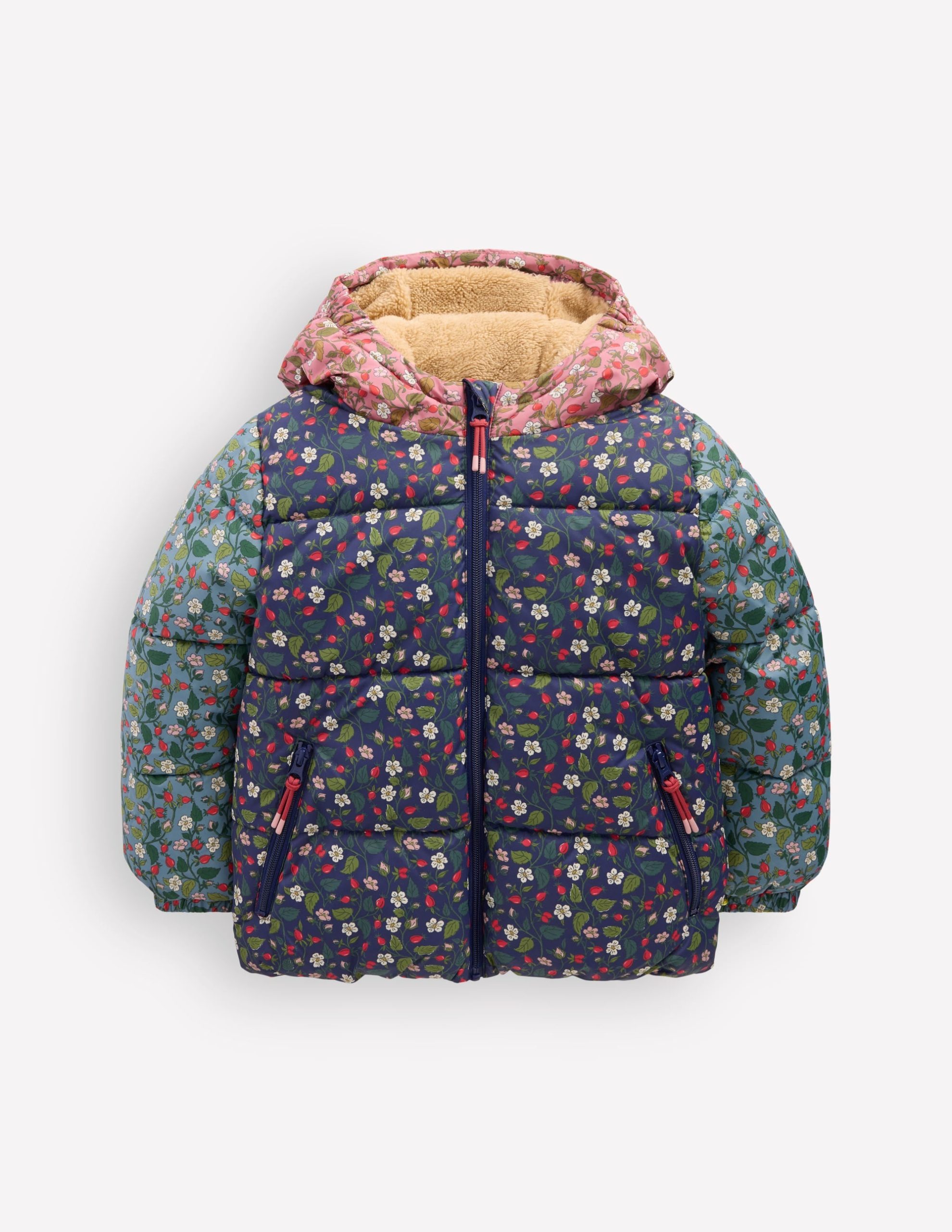 Fun Padded Coat-Hotch Potch Floral