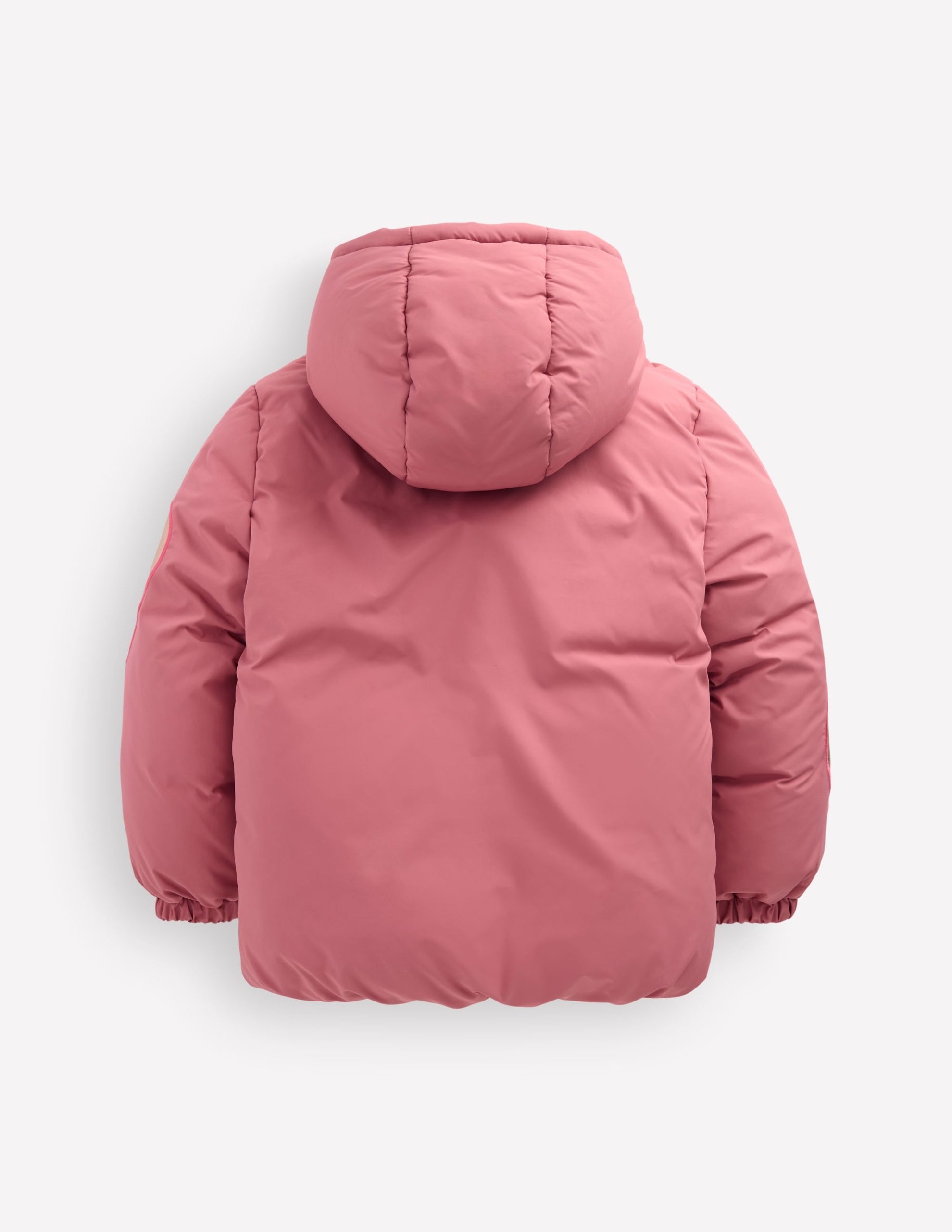 Fun Padded Coat-Pink Applique Metallic Hearts - Image 5