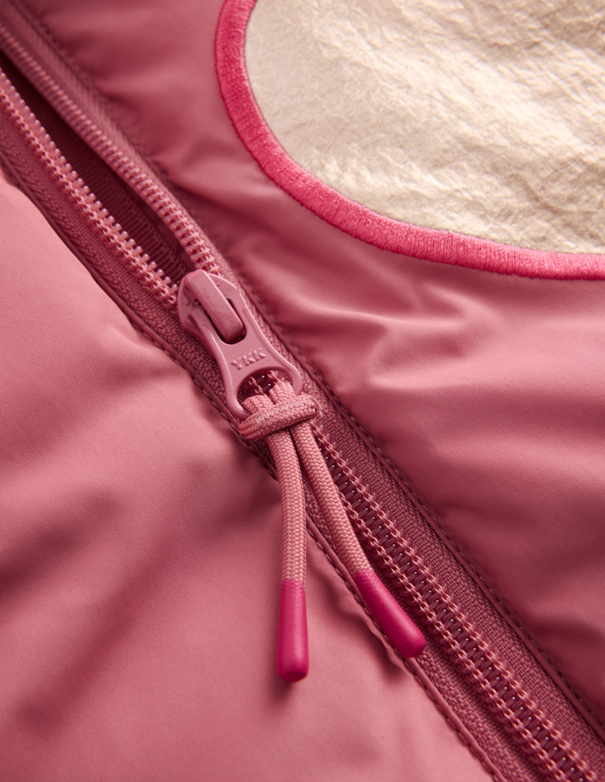 Fun Padded Coat-Pink Applique Metallic Hearts - Image 6