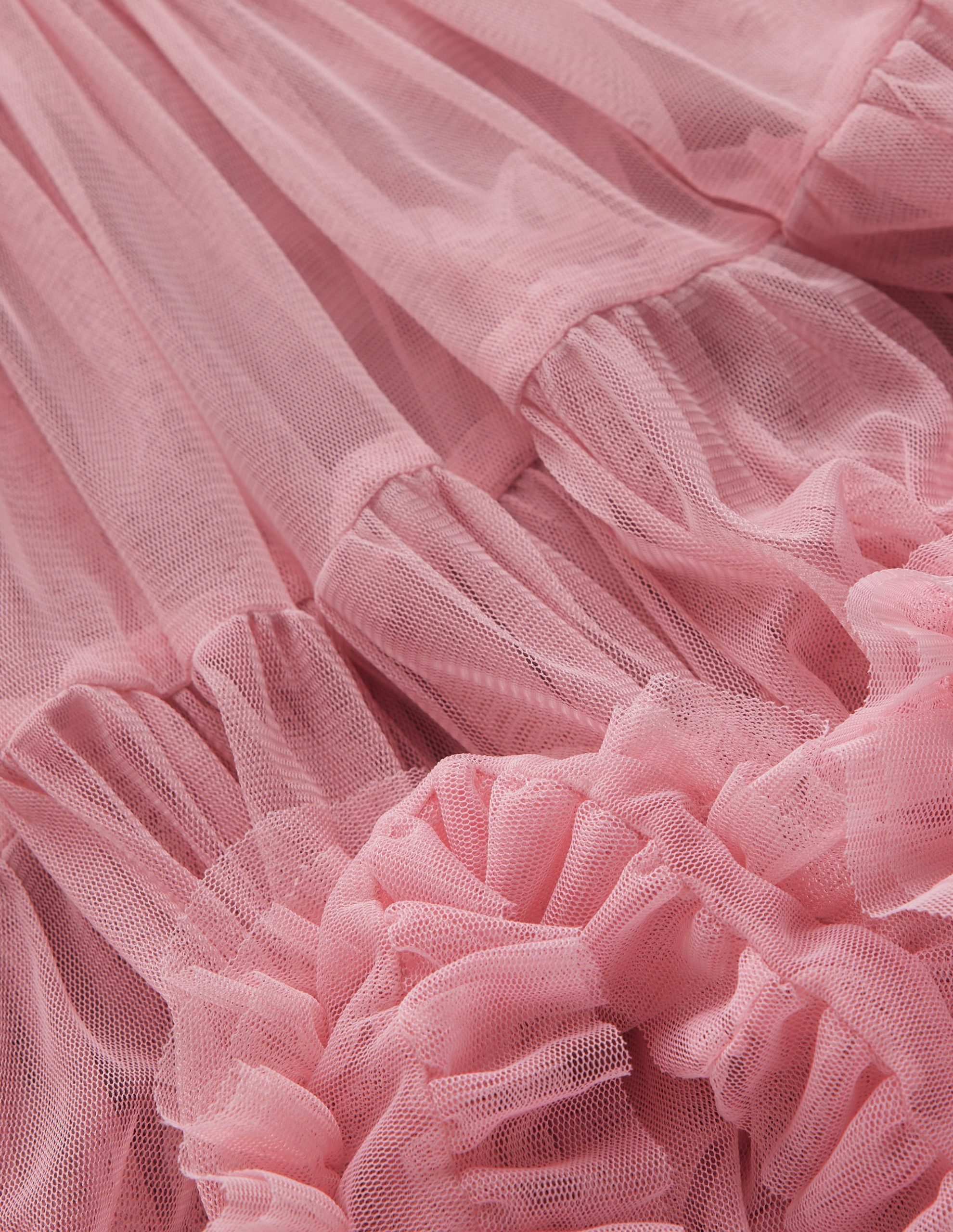 Velour Tulle Occasion Dress-Vintage Pink - Image 3