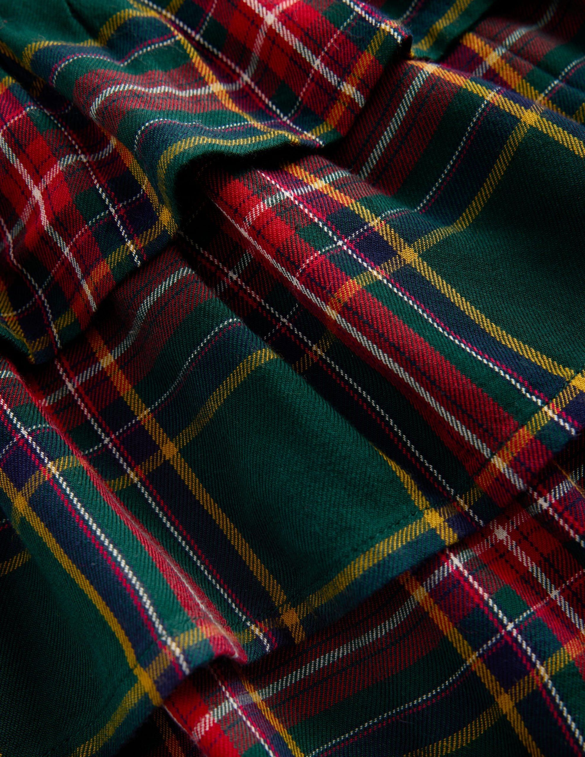 Smocked Waist Ruffle Skirt-Green Check - Image 5