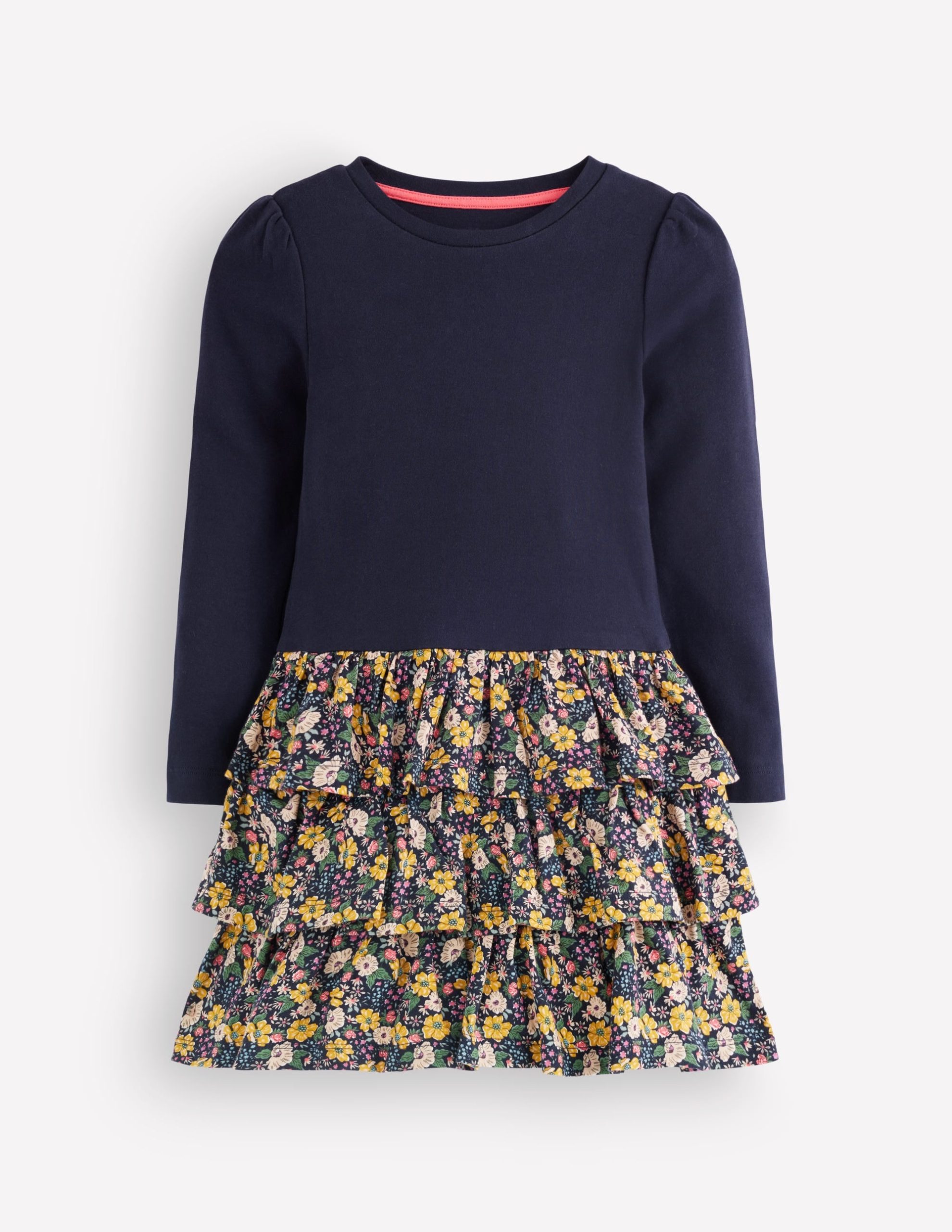 Cora Jersey RaRa Dress-Blue Floral