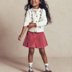 Pleated Skort-Winter Blush Cord