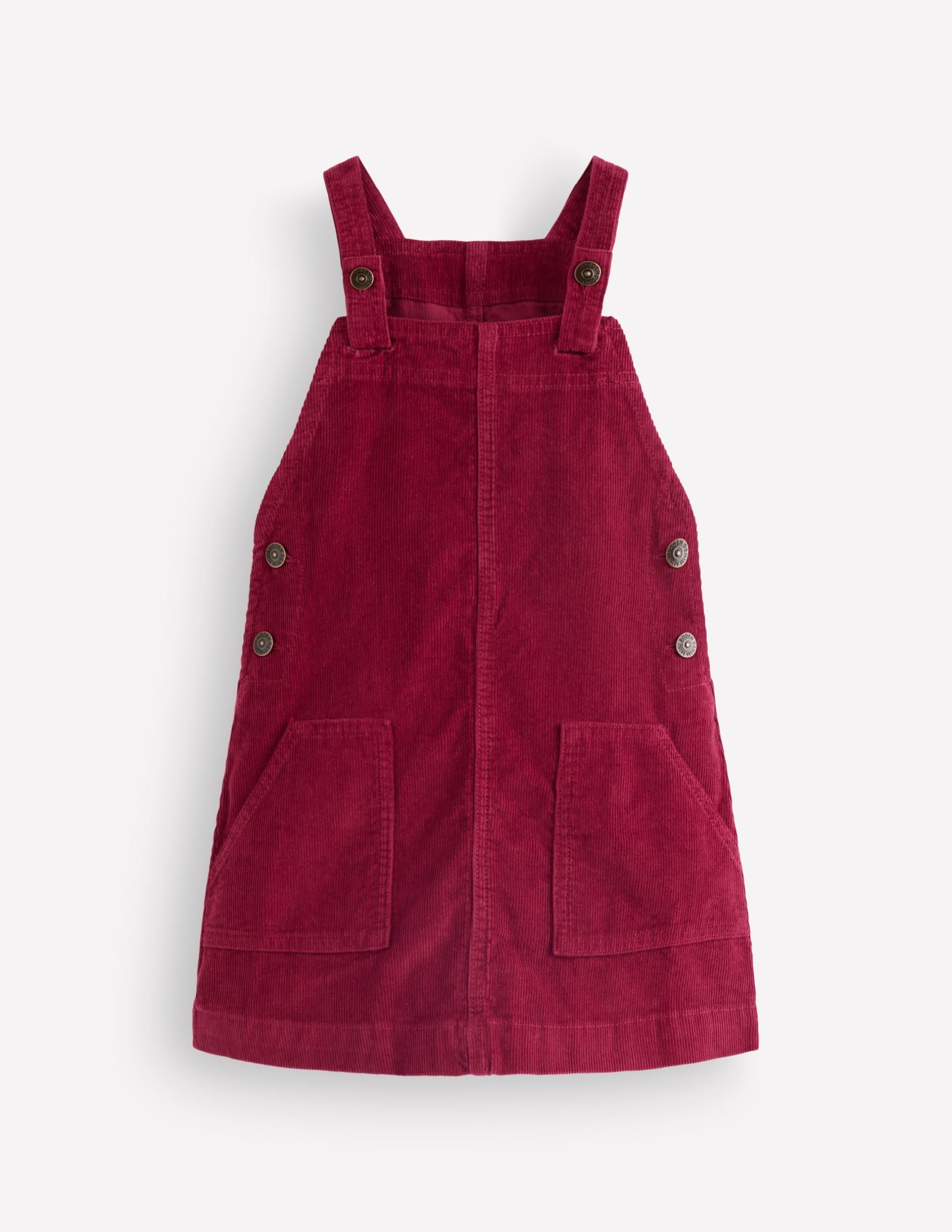 Adeline A-line Overalls Dress-Chestnut Red Cord - Image 5