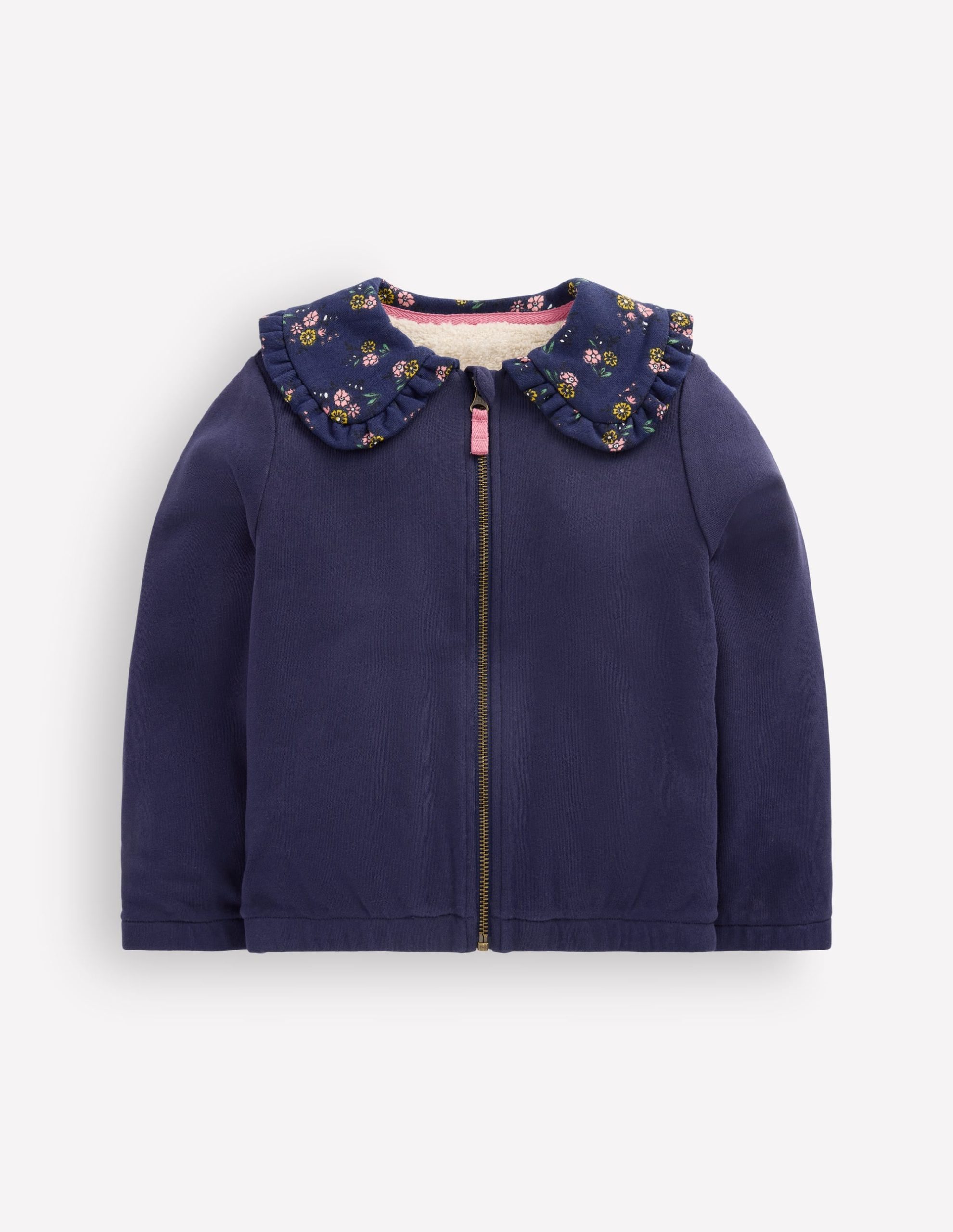 Fleece Lined Zip-Through-Navy