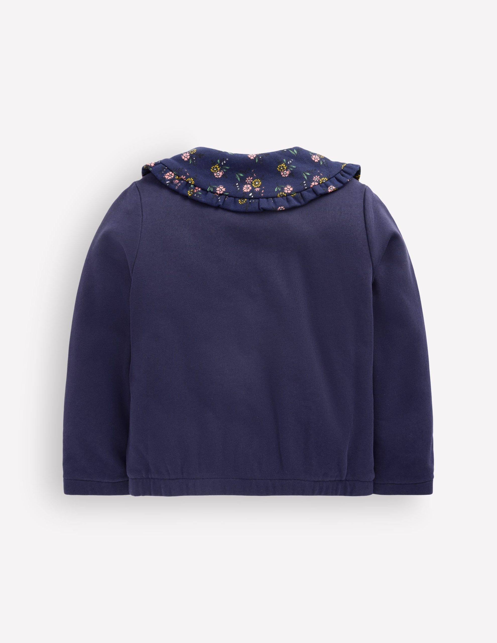 Fleece Lined Zip-Through-Navy - Image 2