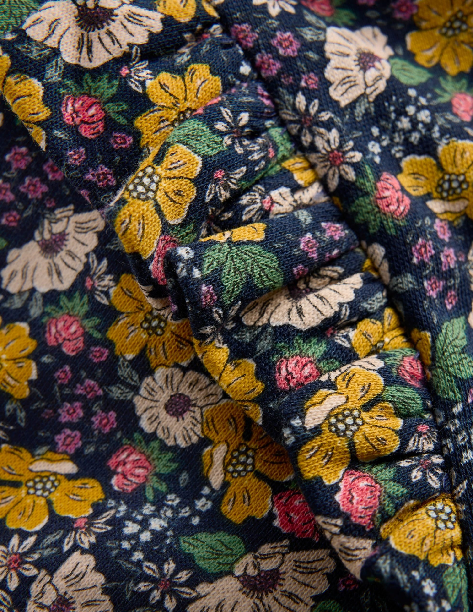 Pretty Frill Sweatshirt-Navy Floral - Image 3