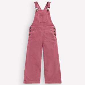 Wide Leg Overalls-Pink Heather Cord
