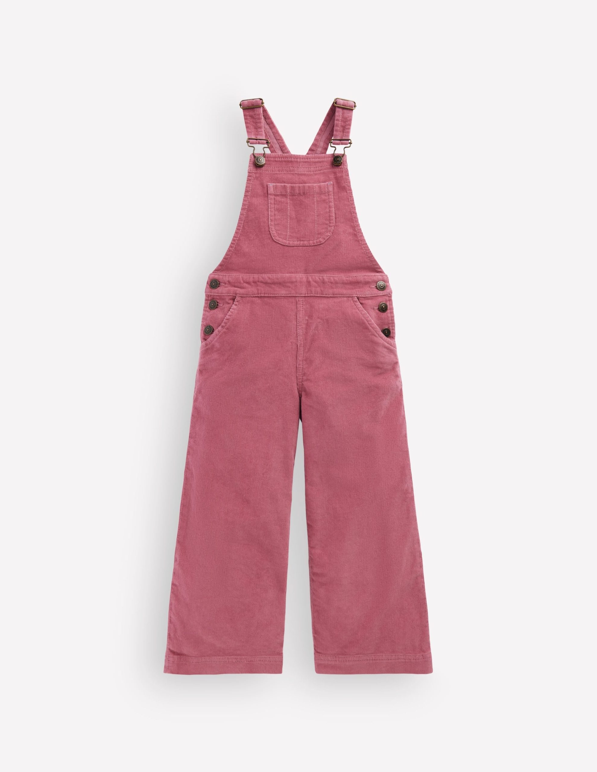 Wide Leg Overalls-Pink Heather Cord