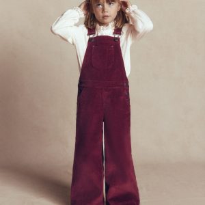 Wide Leg Overalls-Deep Wisteria Cord