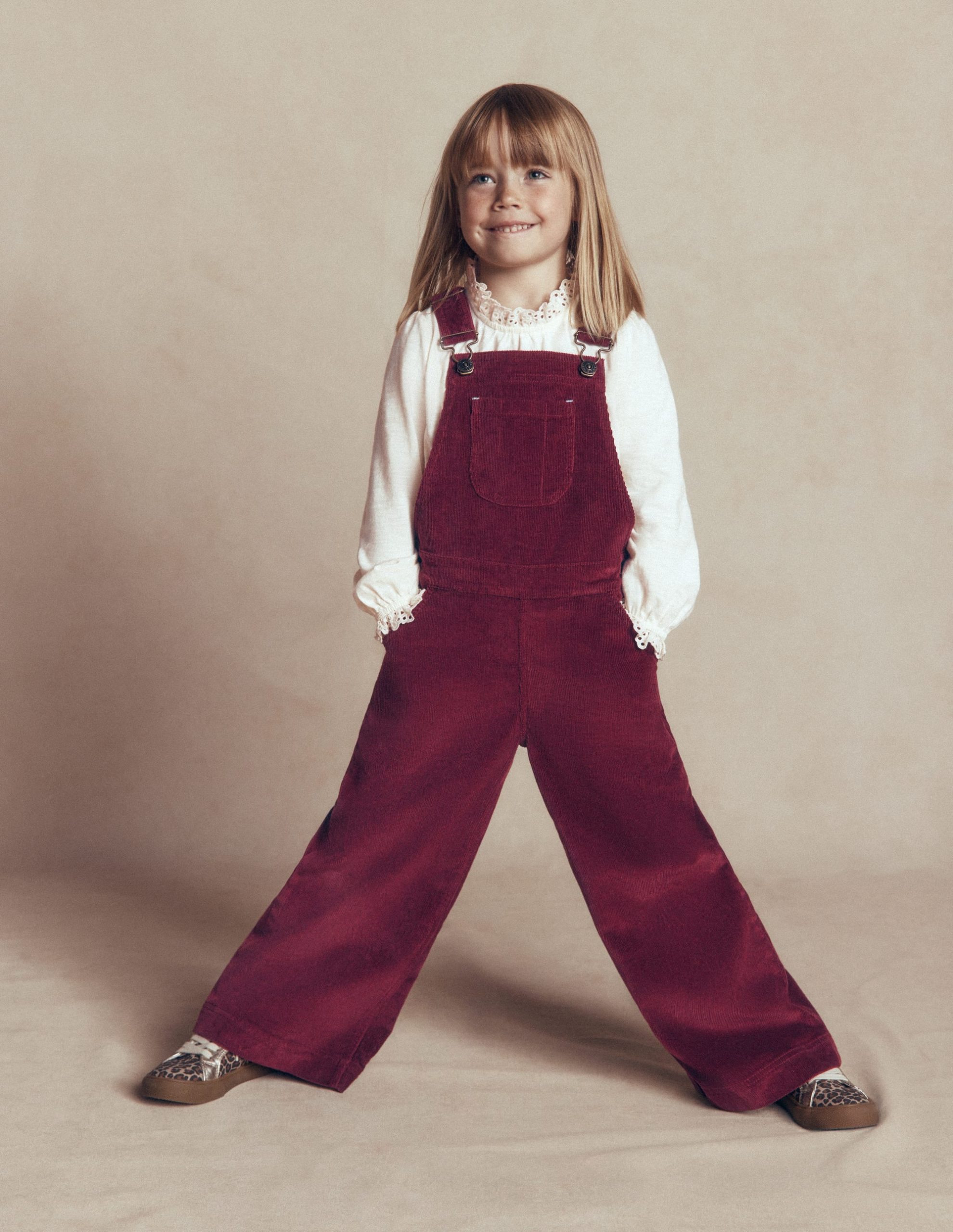 Wide Leg Overalls-Deep Wisteria Cord - Image 2