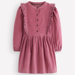 Winnie Frill Trim Shirt Dress-Formica Pink Cord