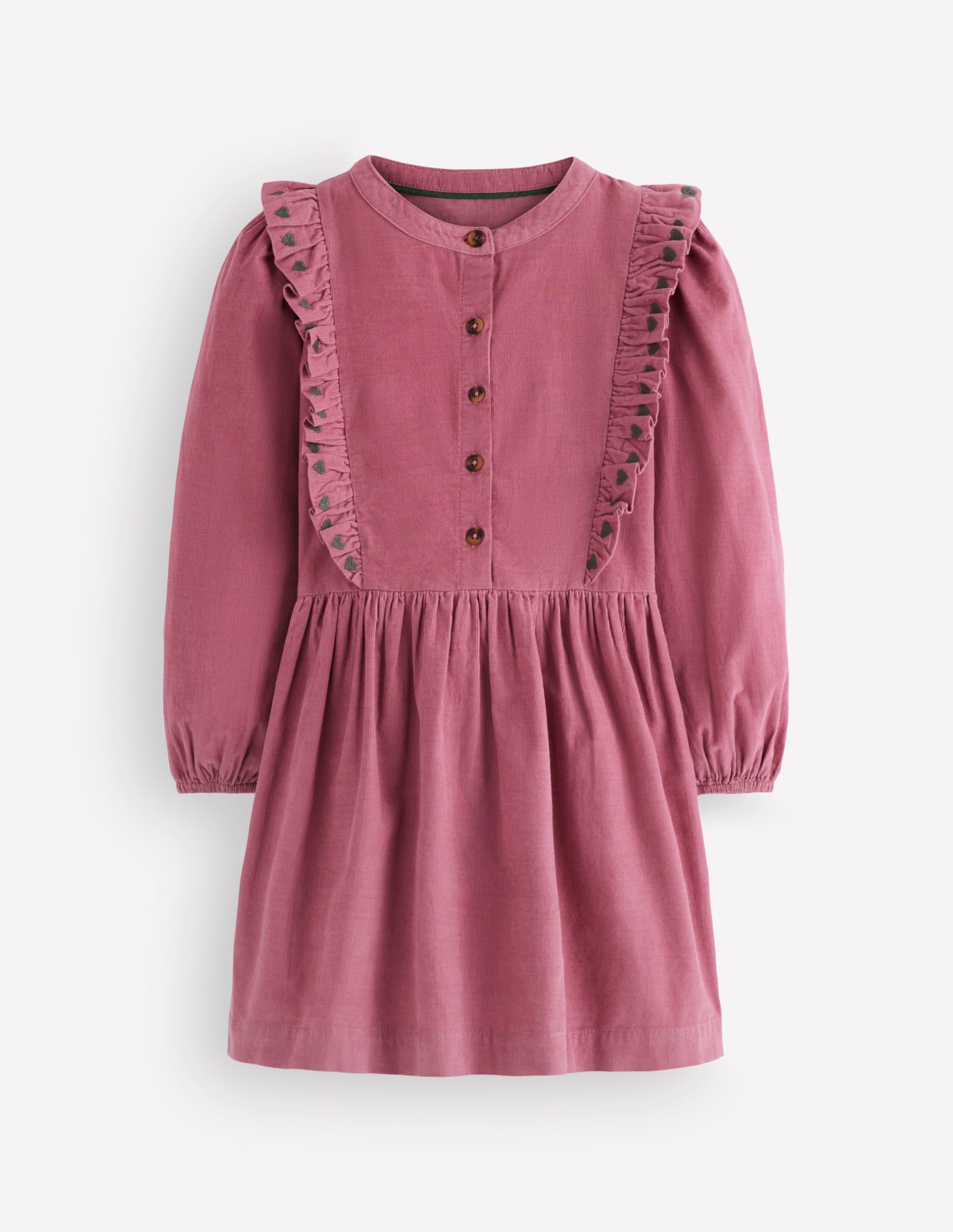 Winnie Frill Trim Shirt Dress-Formica Pink Cord